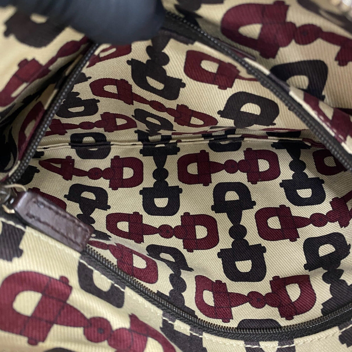 Gucci Brown Leather Shoulder Bag Tote Bag (Pre-Owned)