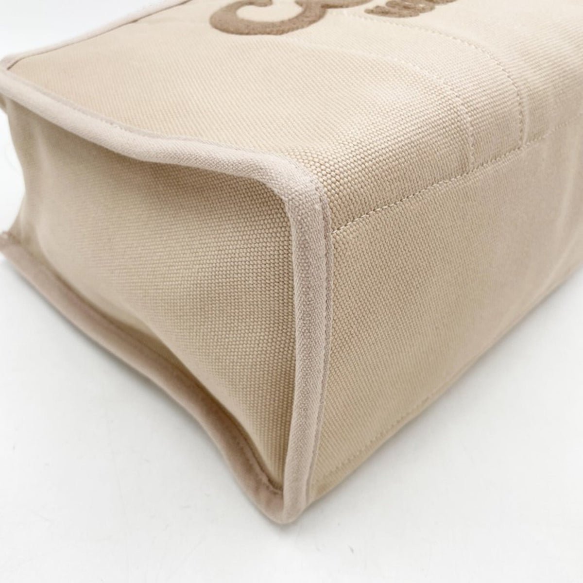 Coach Beige Canvas Handbag Tote Bag (Pre-Owned)