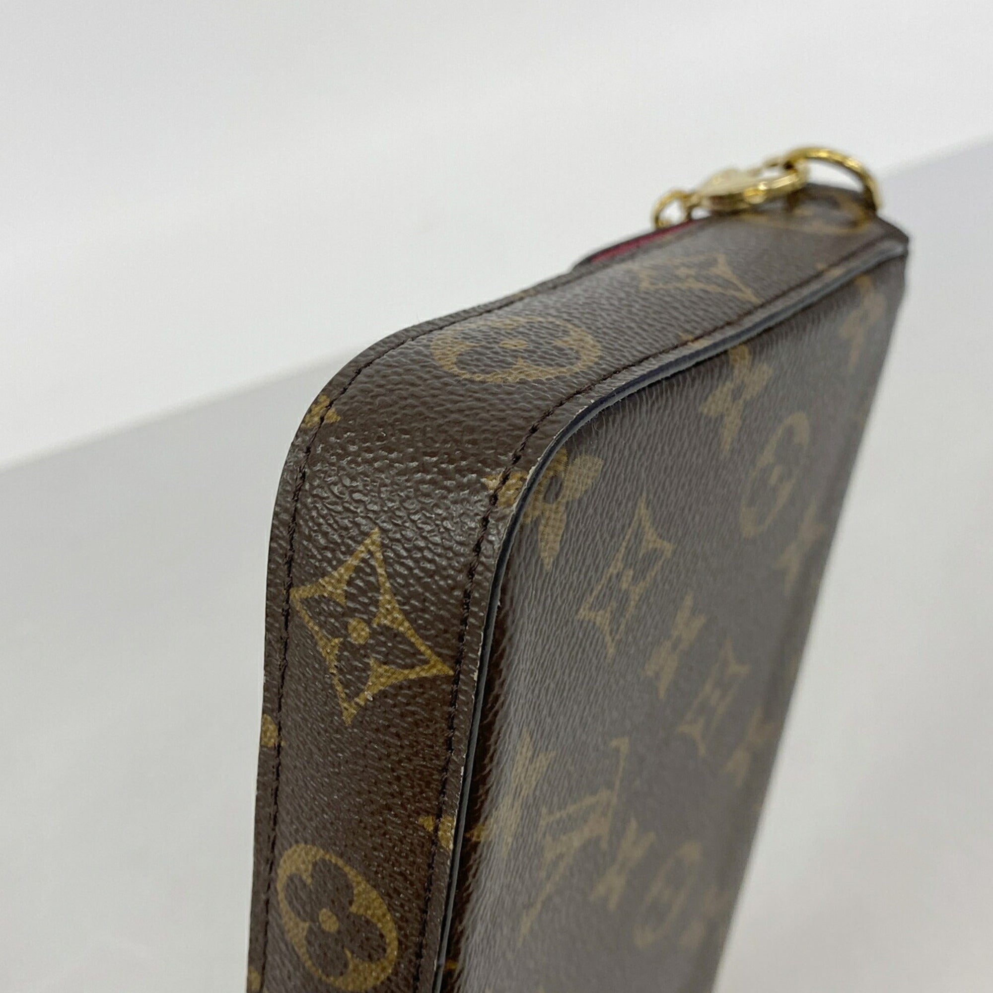 Louis Vuitton Brown Fuchsia Chain/Shoulder Wallet (Pre-Owned)