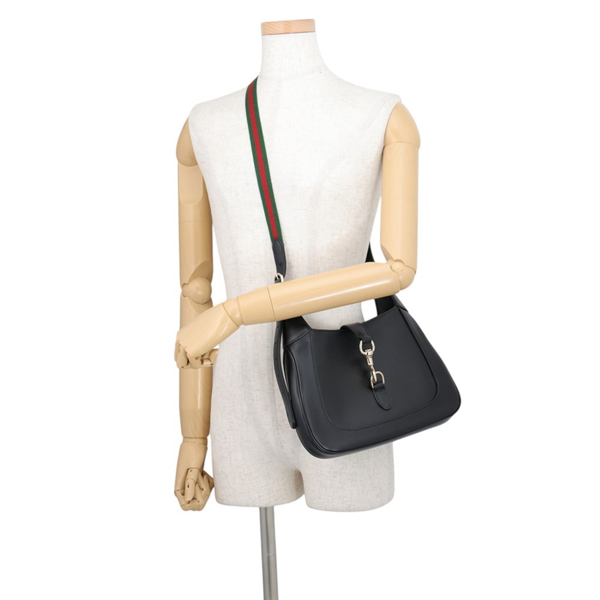 Gucci Black Leather Handbag Shoulder Bag (Pre-Owned)