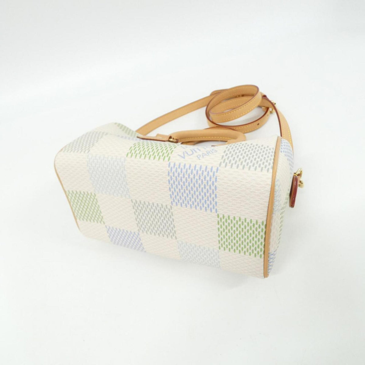 Louis Vuitton Pistache Coated Canvas Boston Bag (Pre-Owned)