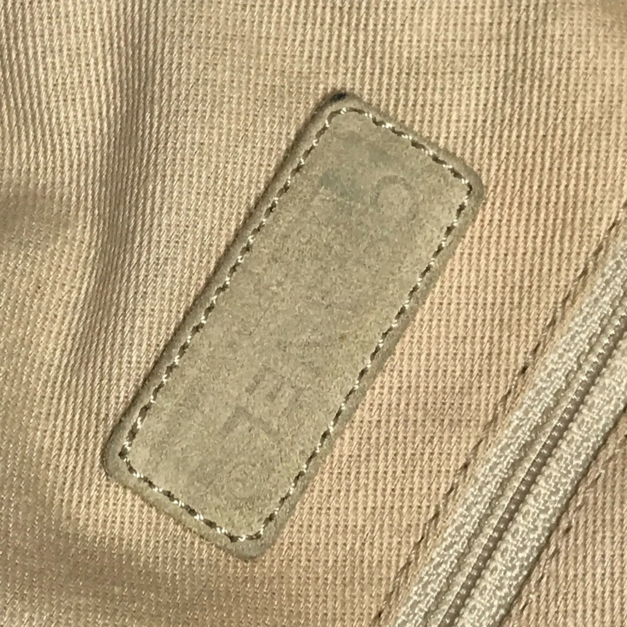 Chanel Beige Canvas Handbag Shoulder Bag (Pre-Owned)