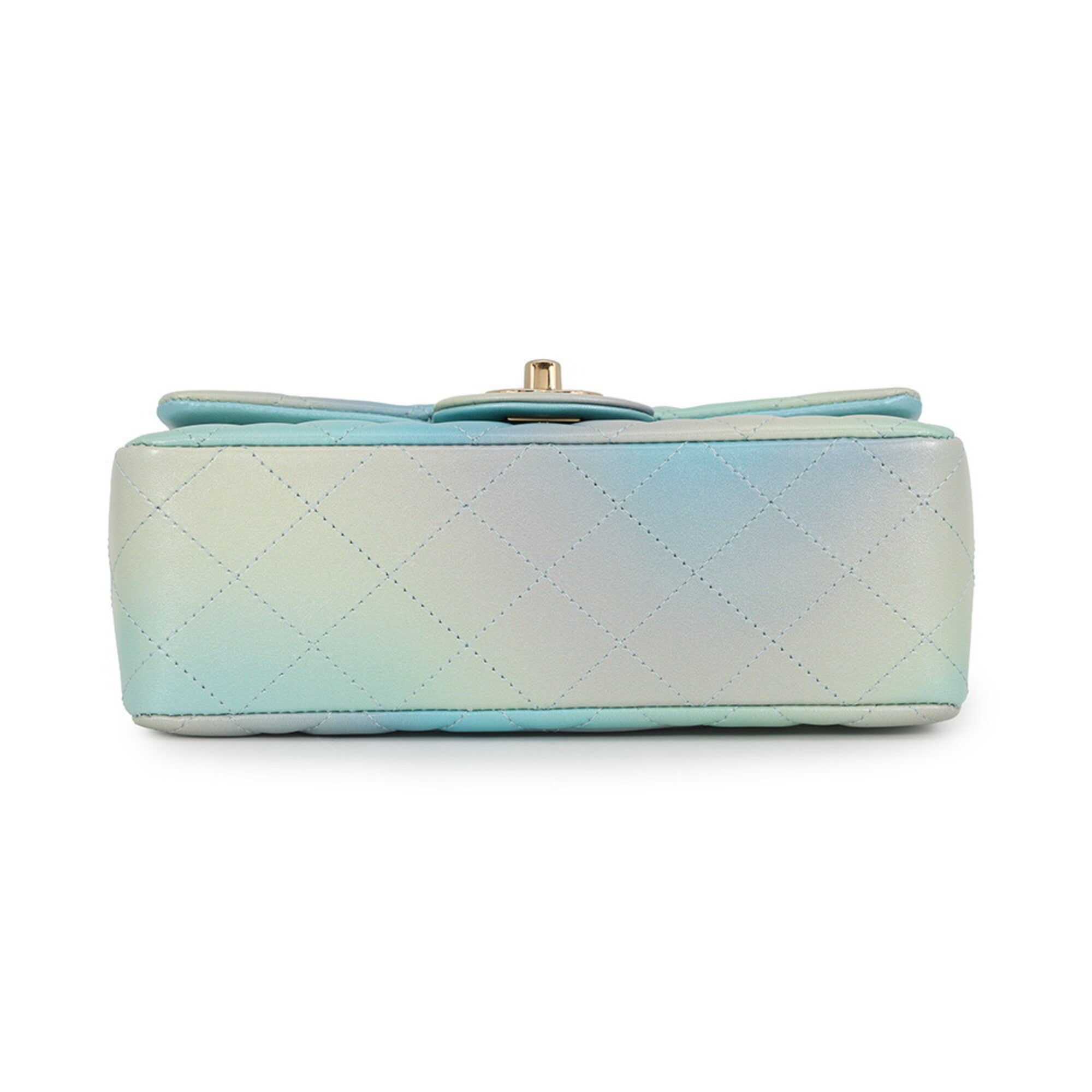 Chanel Light Blue Multi-Color Leather Handbag Shoulder Bag (Pre-Owned)
