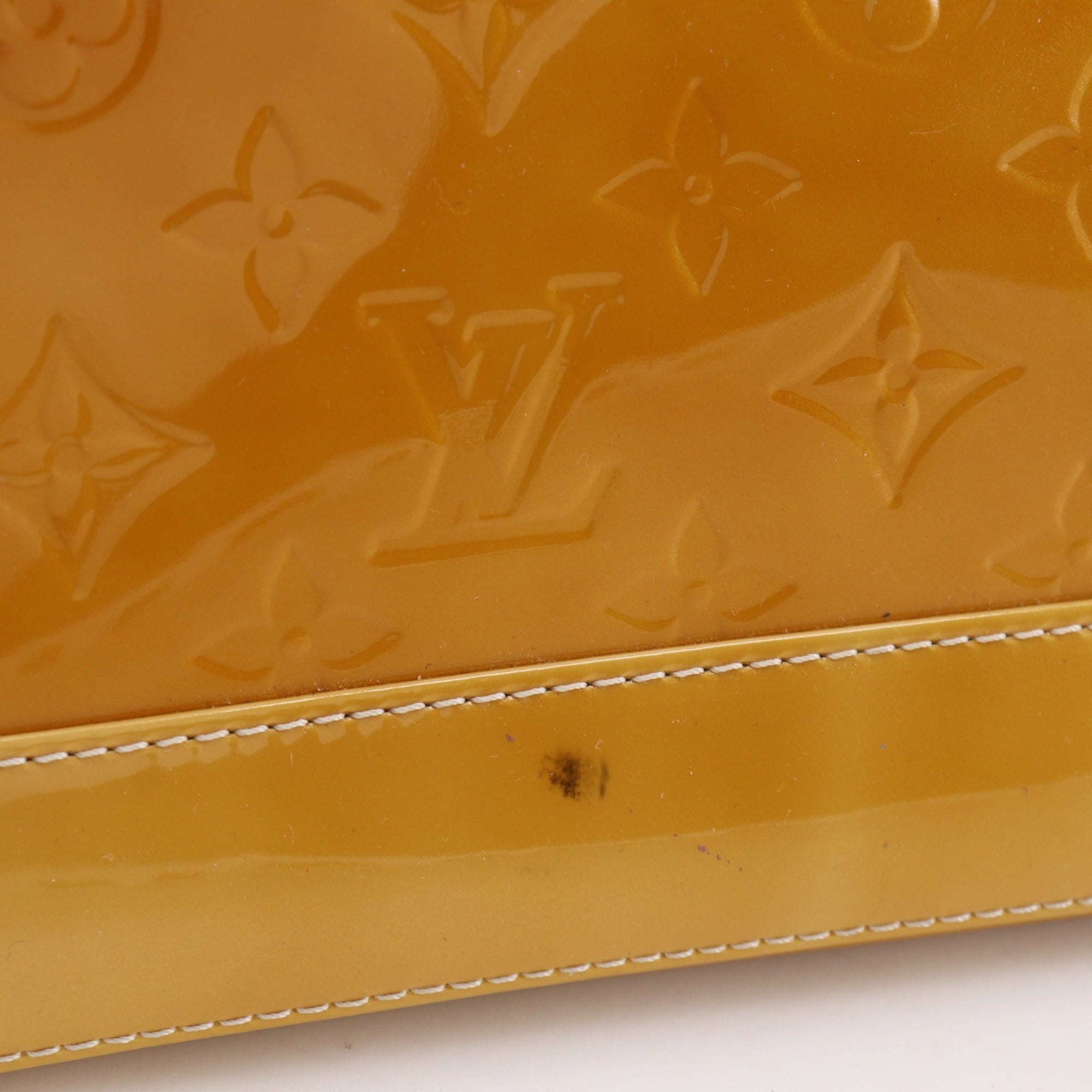Louis Vuitton Monogram Vernis Yellow Monogram Vernis Handbag (Pre-Owned)