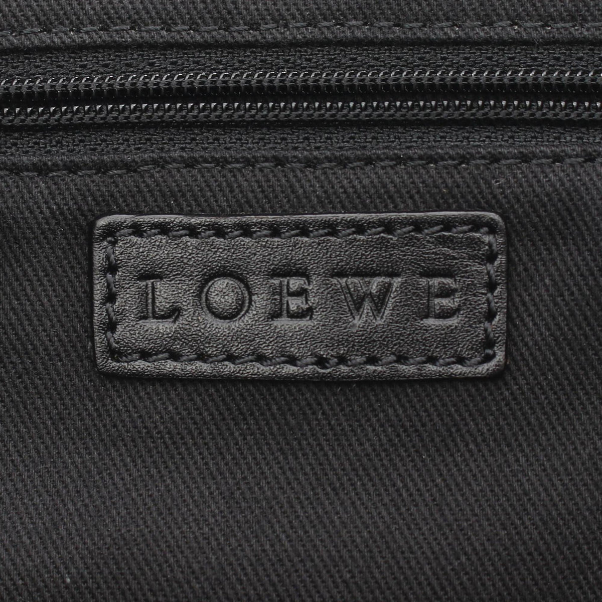 Loewe Beige Black Canvas Leather Handbag Tote Bag (Pre-Owned)