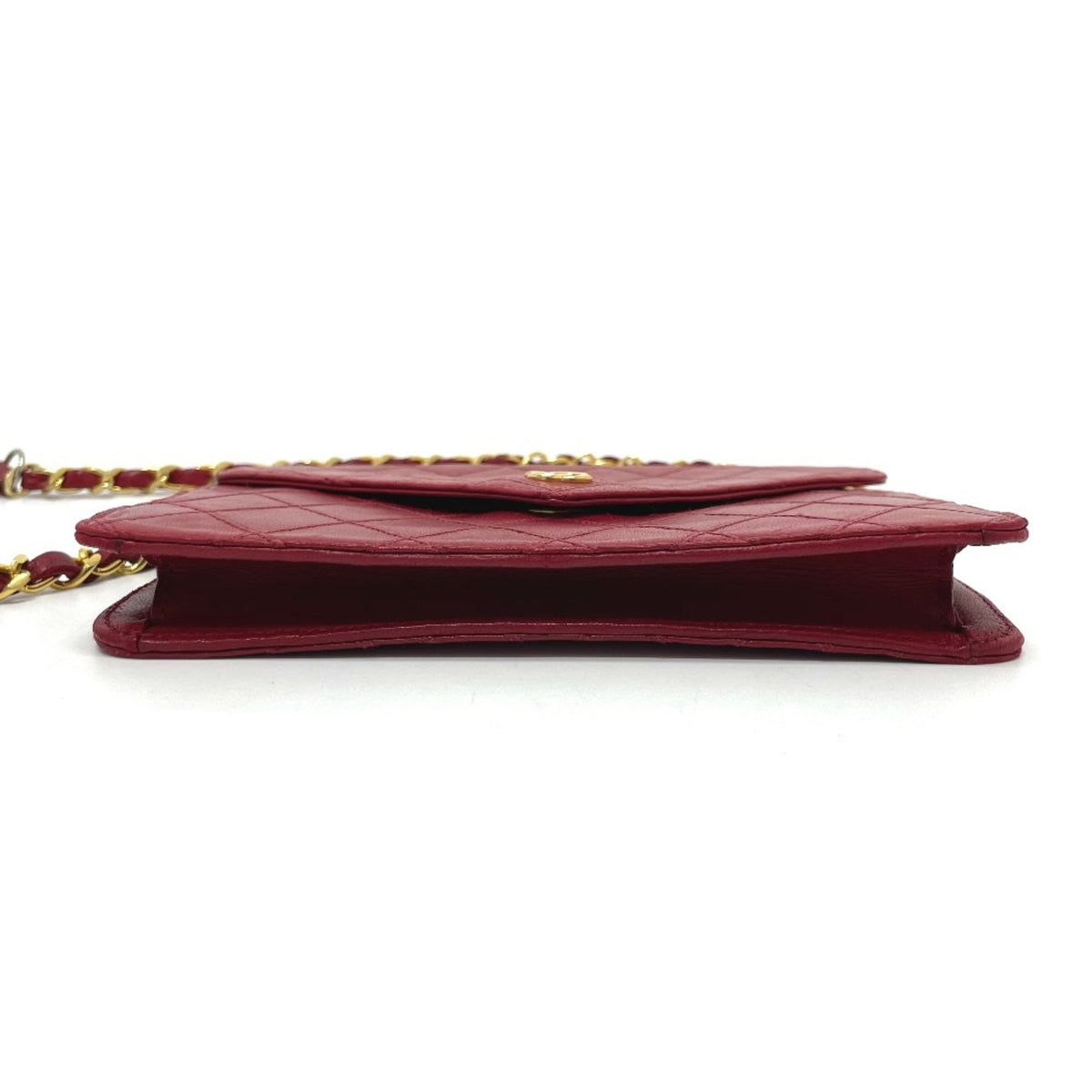 Chanel Red Leather Shoulder Bag (Pre-Owned)