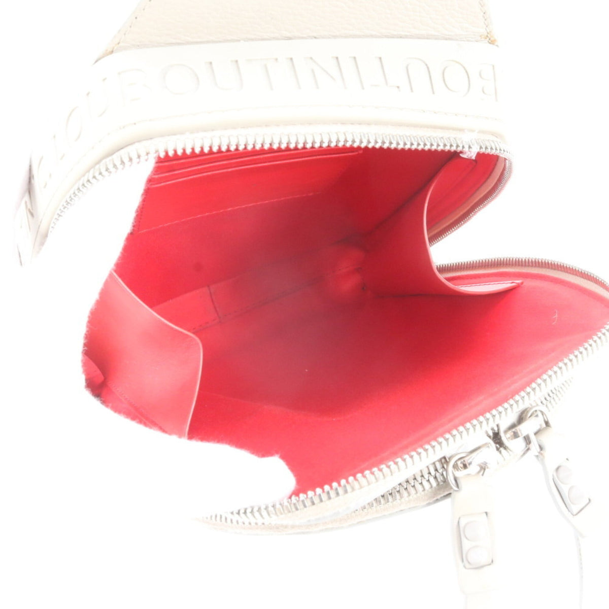 Christian Louboutin Gray Leather Crossbody Bag (Pre-Owned)