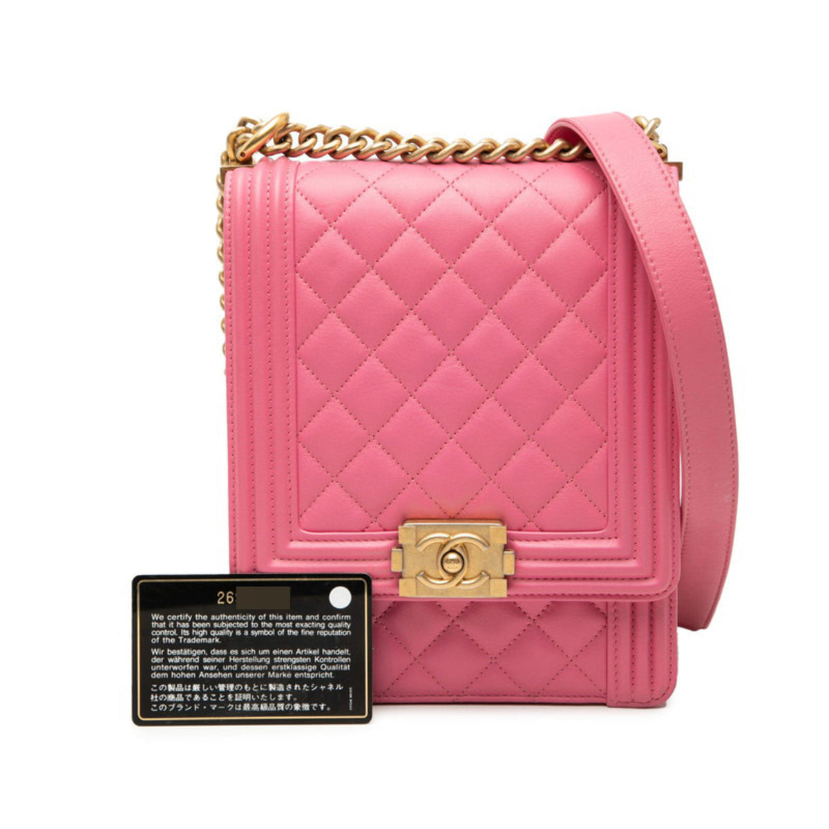 Chanel Pink Leather Shoulder Bag (Pre-Owned)