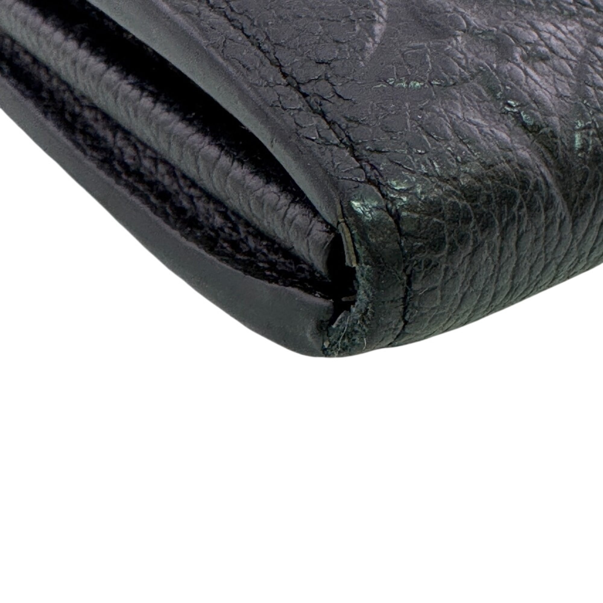Louis Vuitton Monogram Empreinte Black Noir Leather Long Wallet (Bi-Fold) (Pre-Owned)