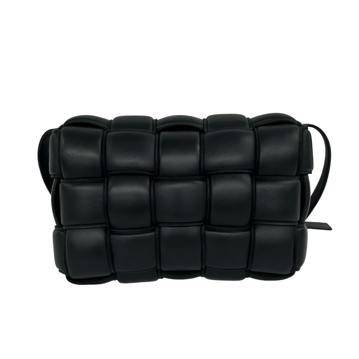 Bottega Veneta Black Leather Pochette Shoulder Bag (Pre-Owned)