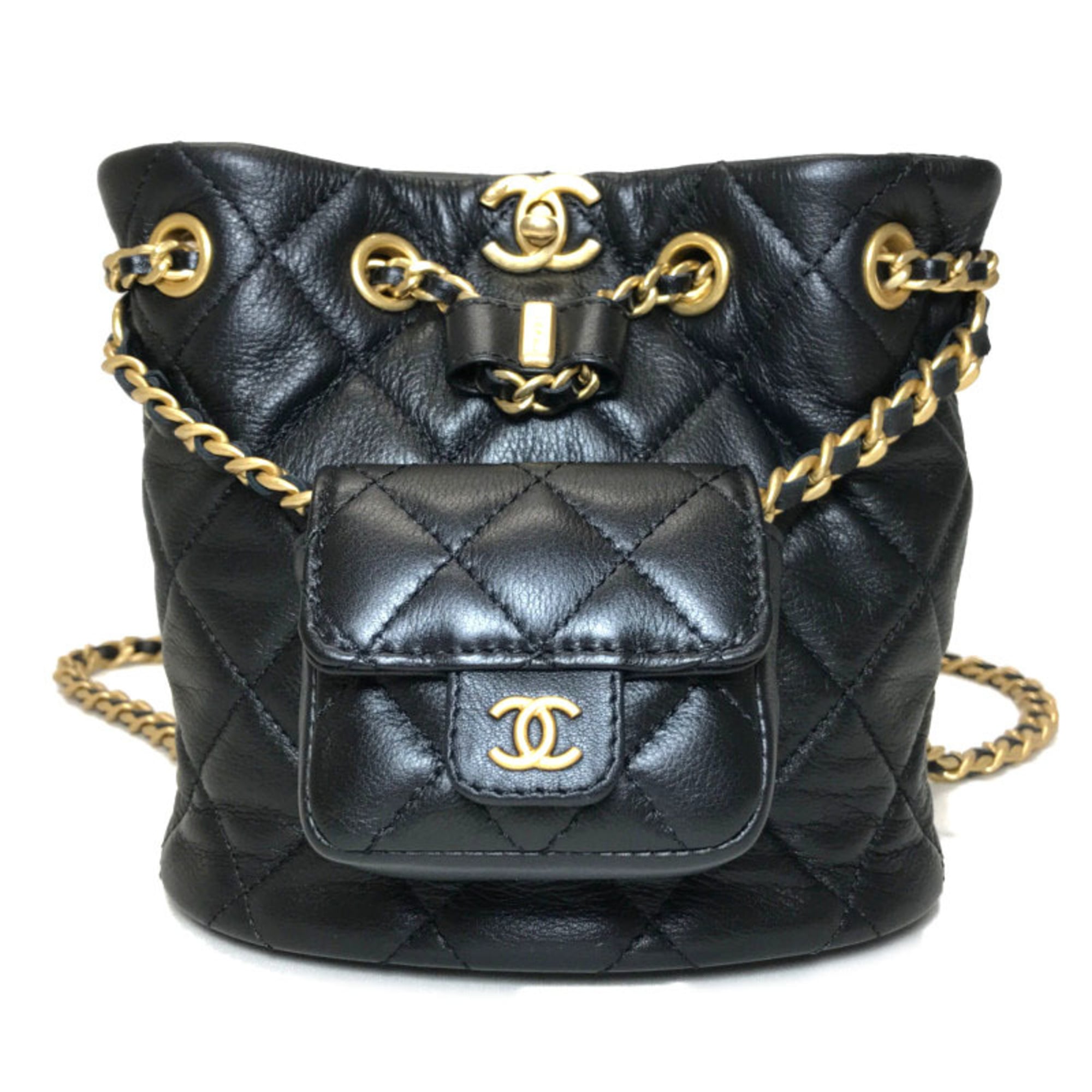 Chanel Black Leather Backpack (Pre-Owned)