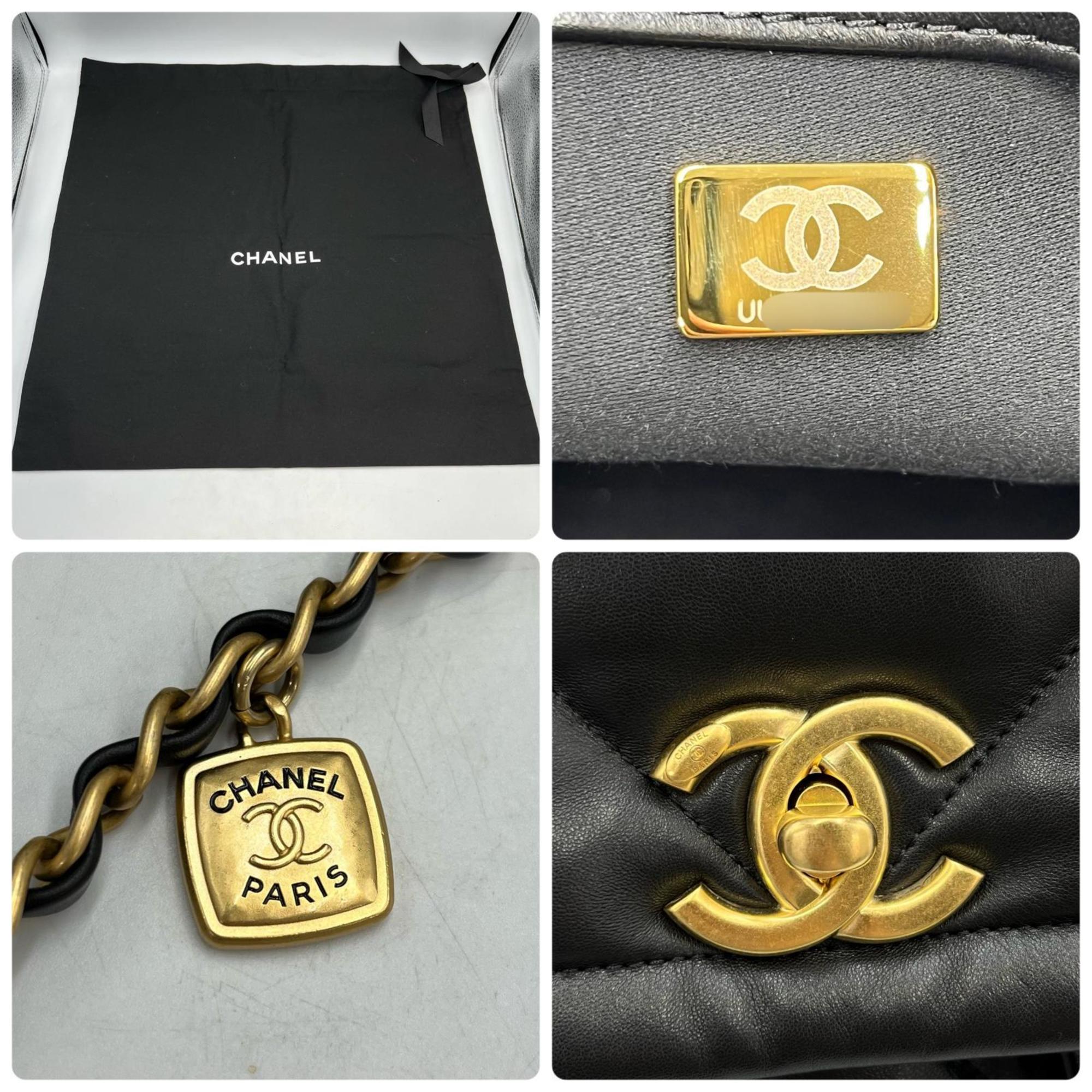Chanel Black Leather Handbag (Pre-Owned)