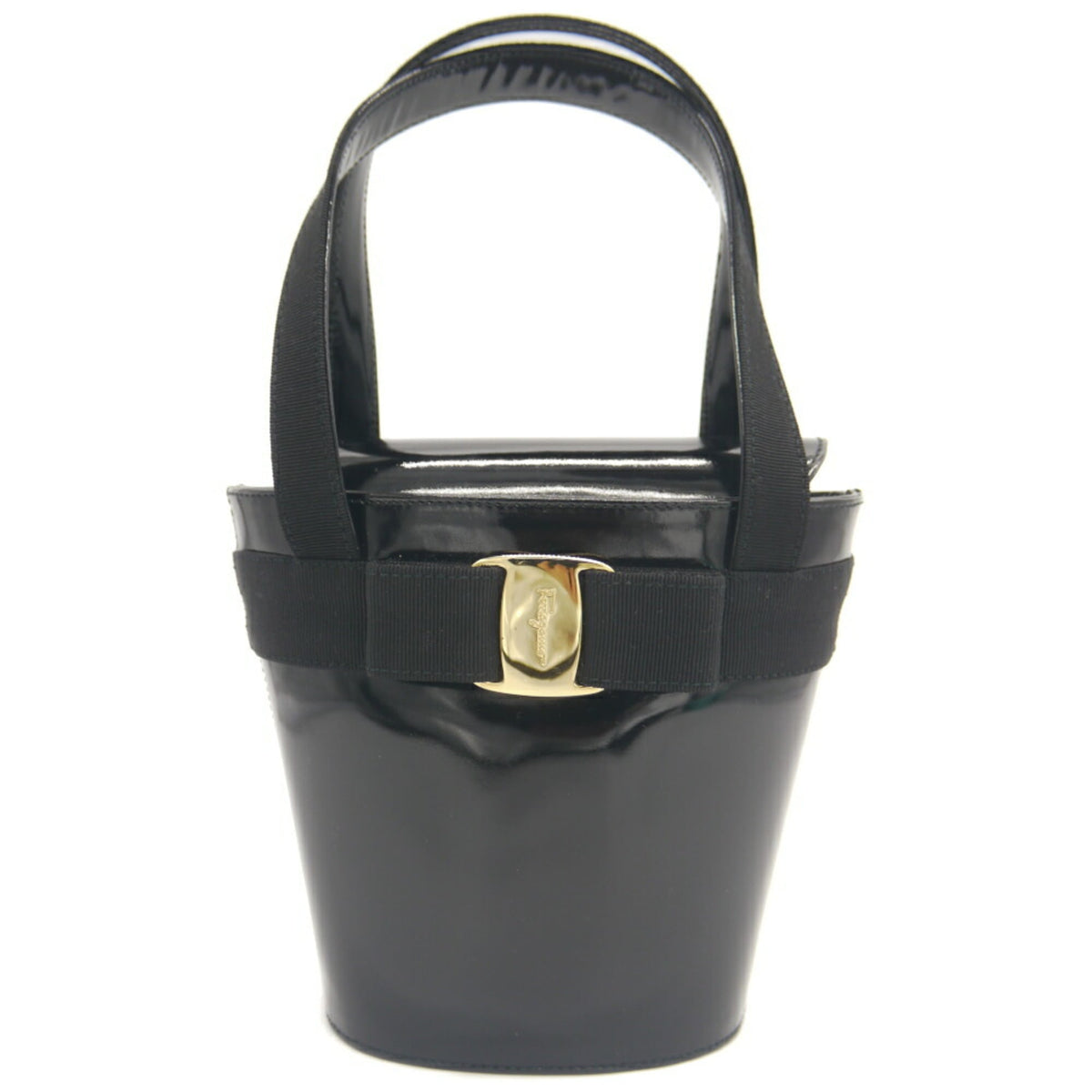 Salvatore Ferragamo Black Leather Handbag (Pre-Owned)