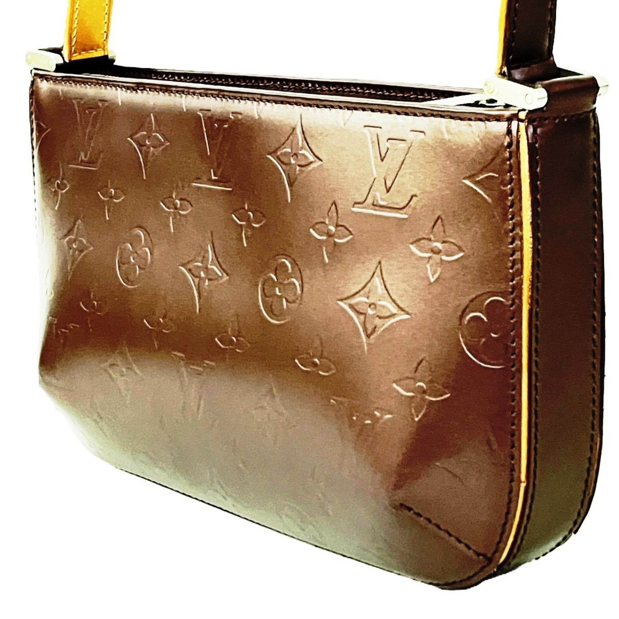 Louis Vuitton Monogram Mat Violet Leather Handbag (Pre-Owned)