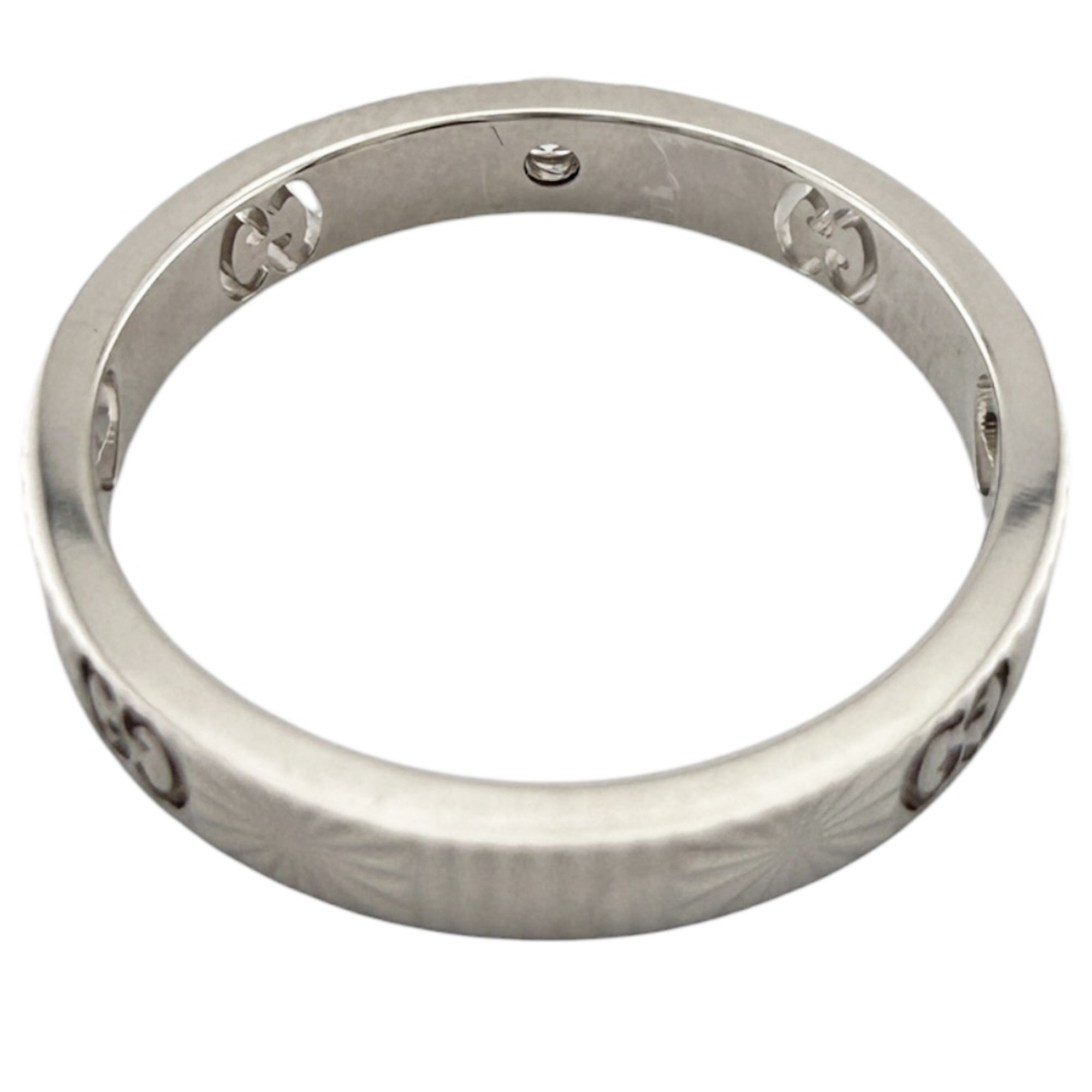 Gucci Silver White Gold (18K) Band Ring (Pre-Owned)