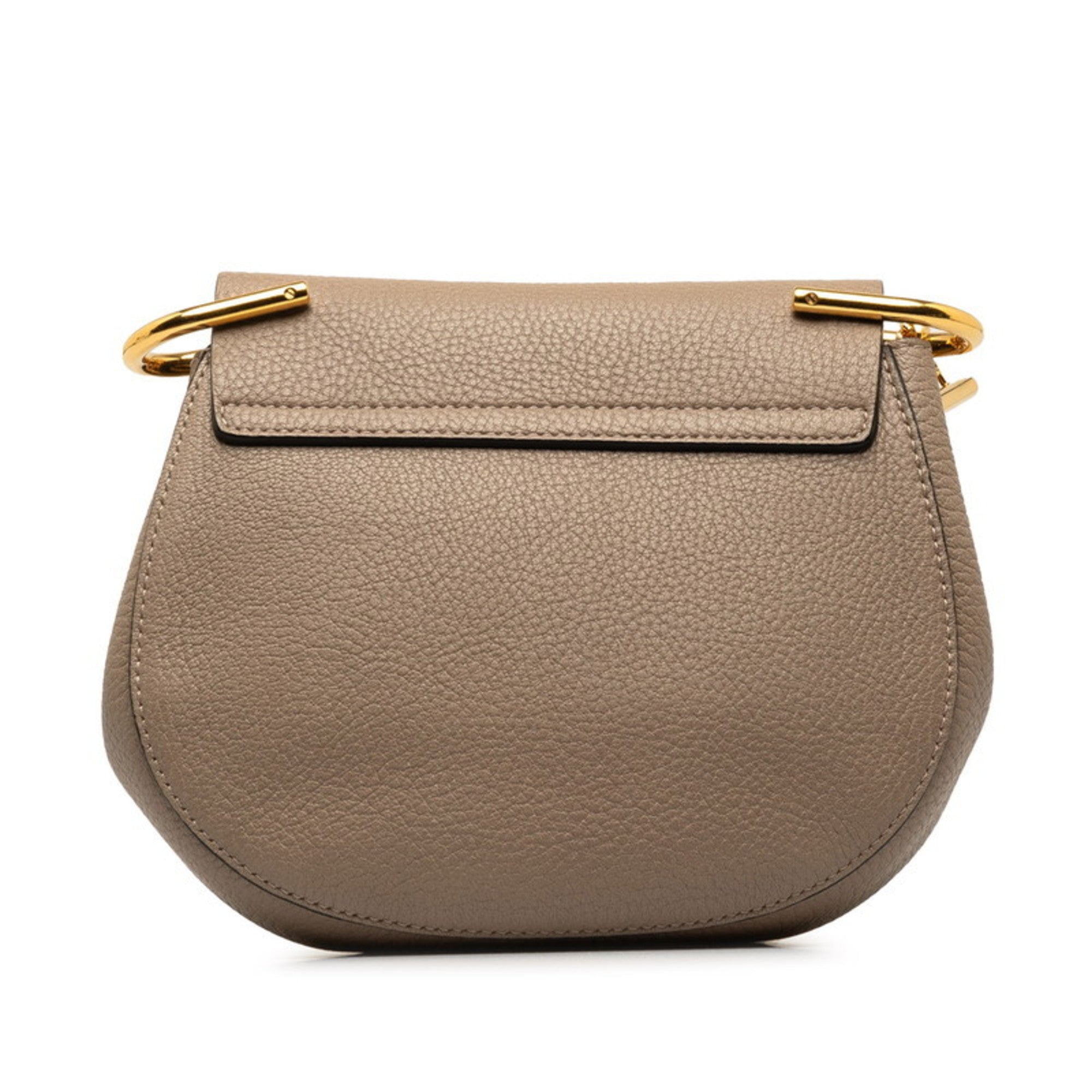 Chloé Beige Gold Leather Shoulder Bag (Pre-Owned)
