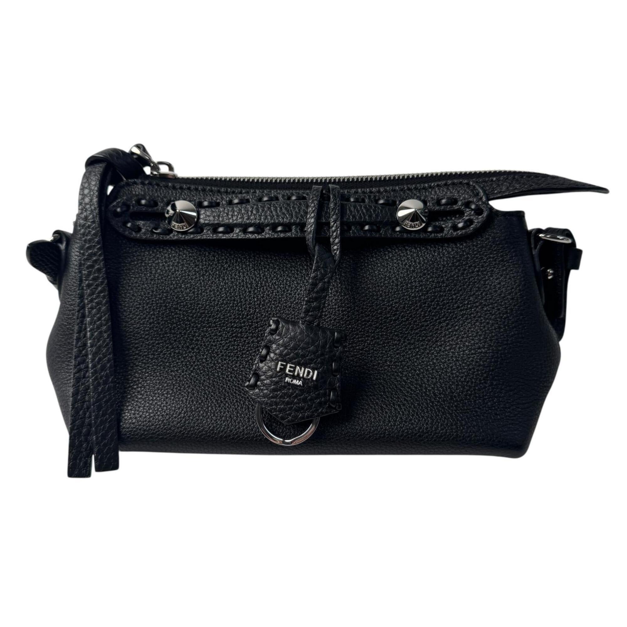 Fendi Black Leather Handbag Shoulder Bag (Pre-Owned)
