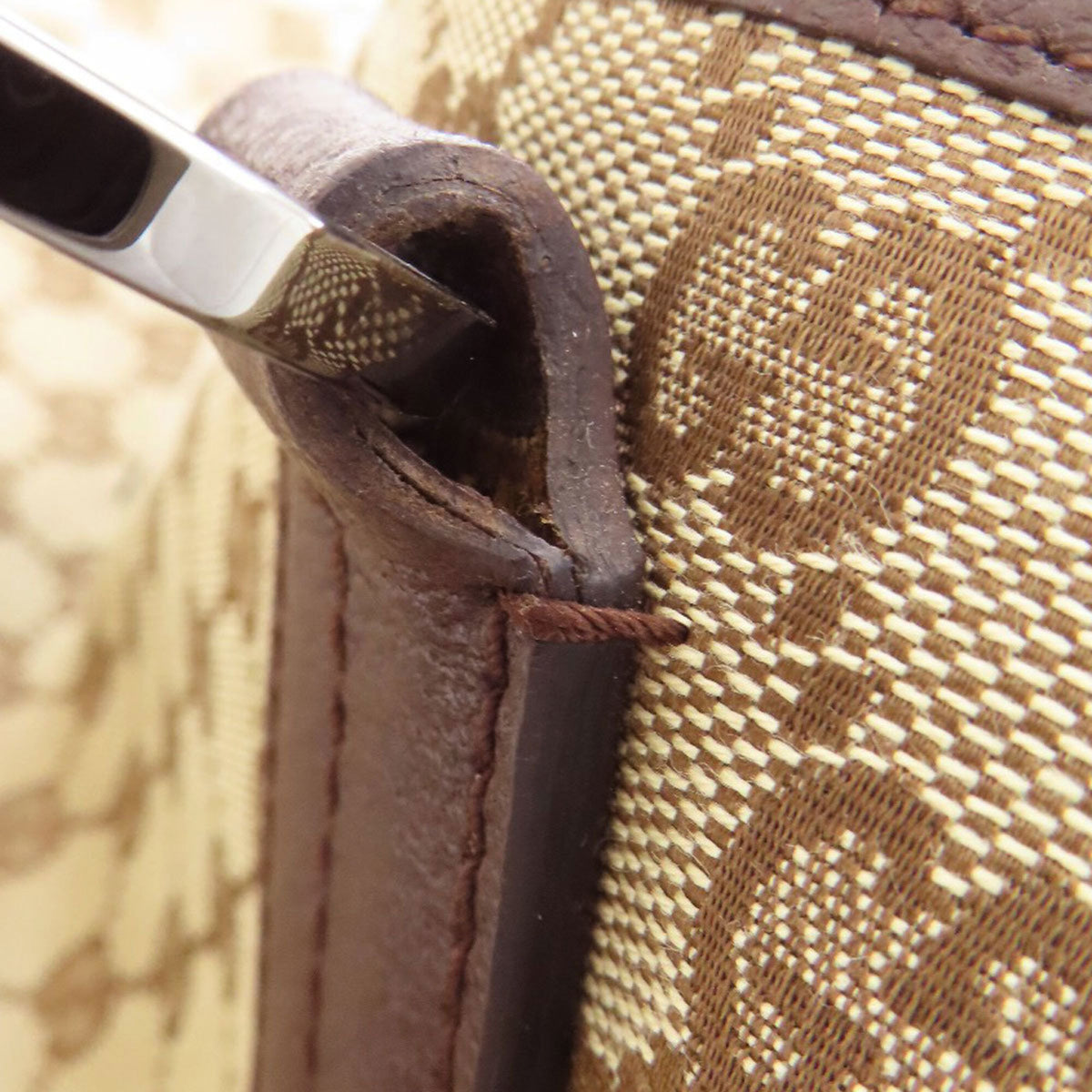 Gucci Brown Canvas Tote Bag (Pre-Owned)