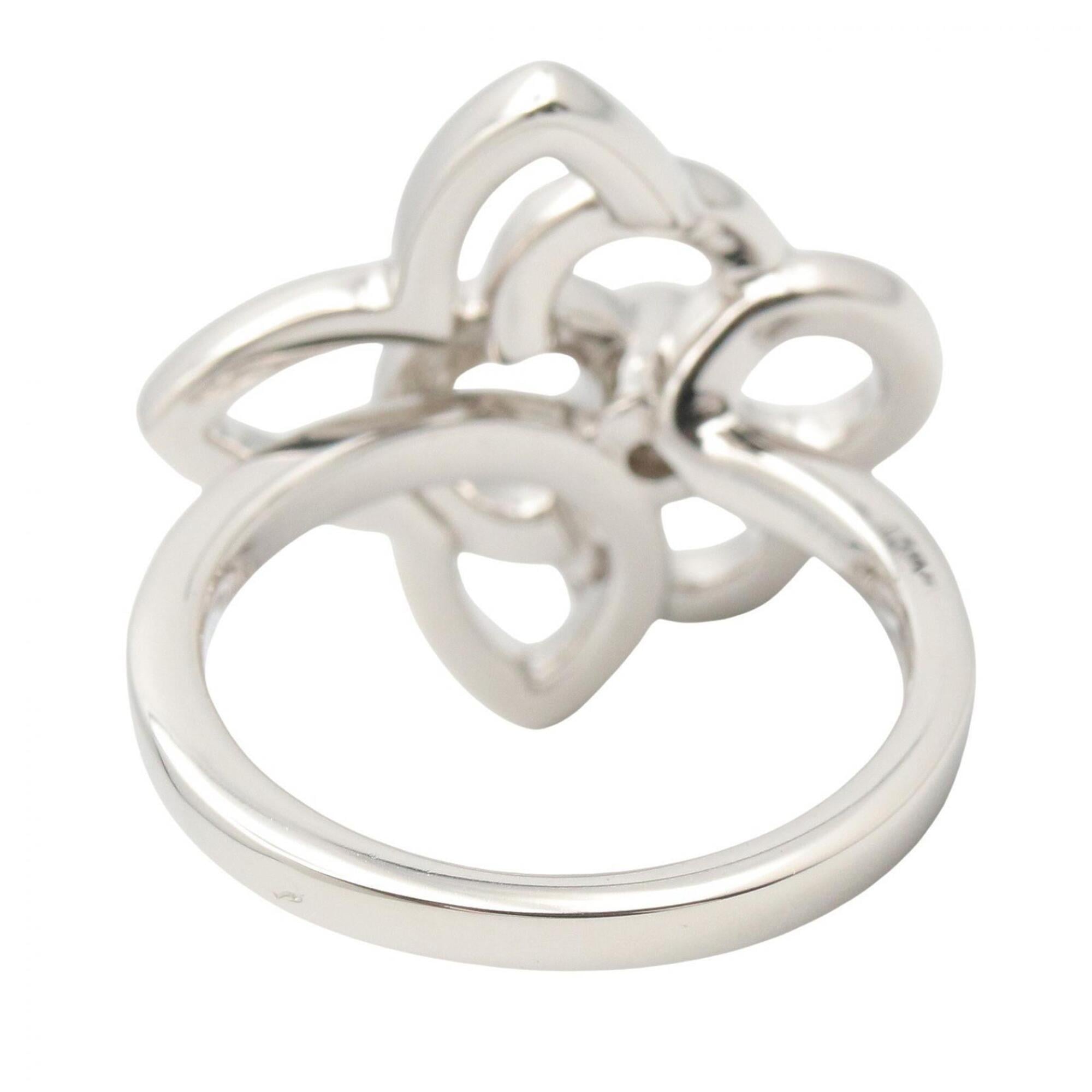 Louis Vuitton Silver Clear White Gold (18K) Band Ring (Pre-Owned)