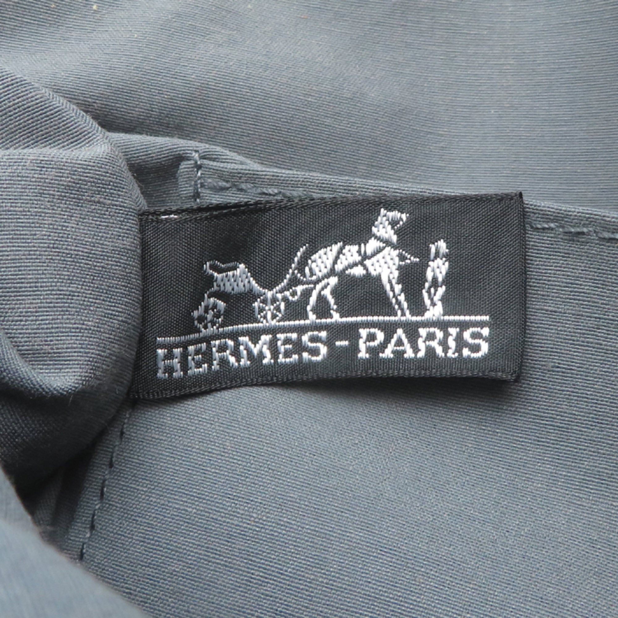Hermes Gray Cotton Canvas Pouch (Pre-Owned)