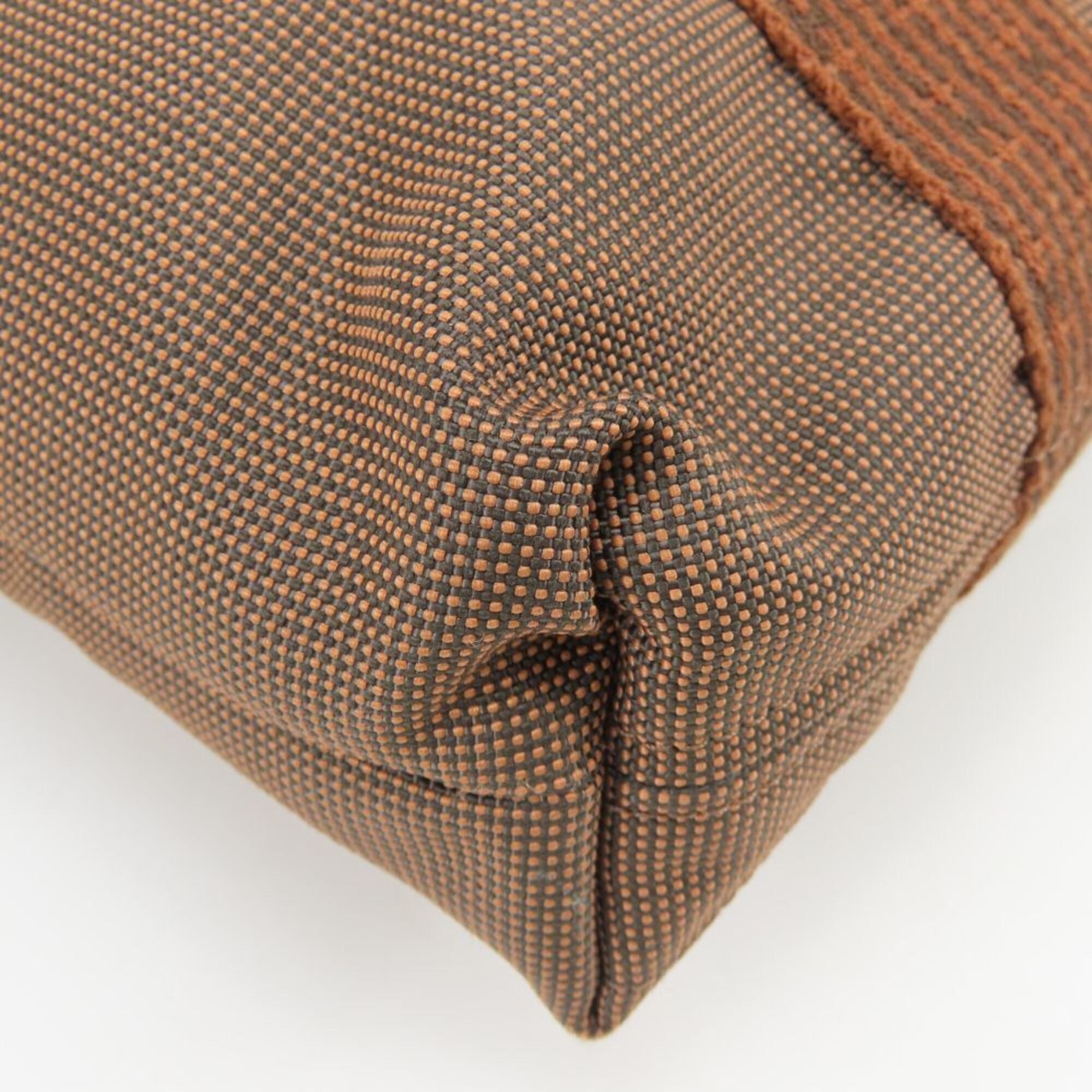 Hermes Brown Polyester Polyamide Tote Bag (Pre-Owned)