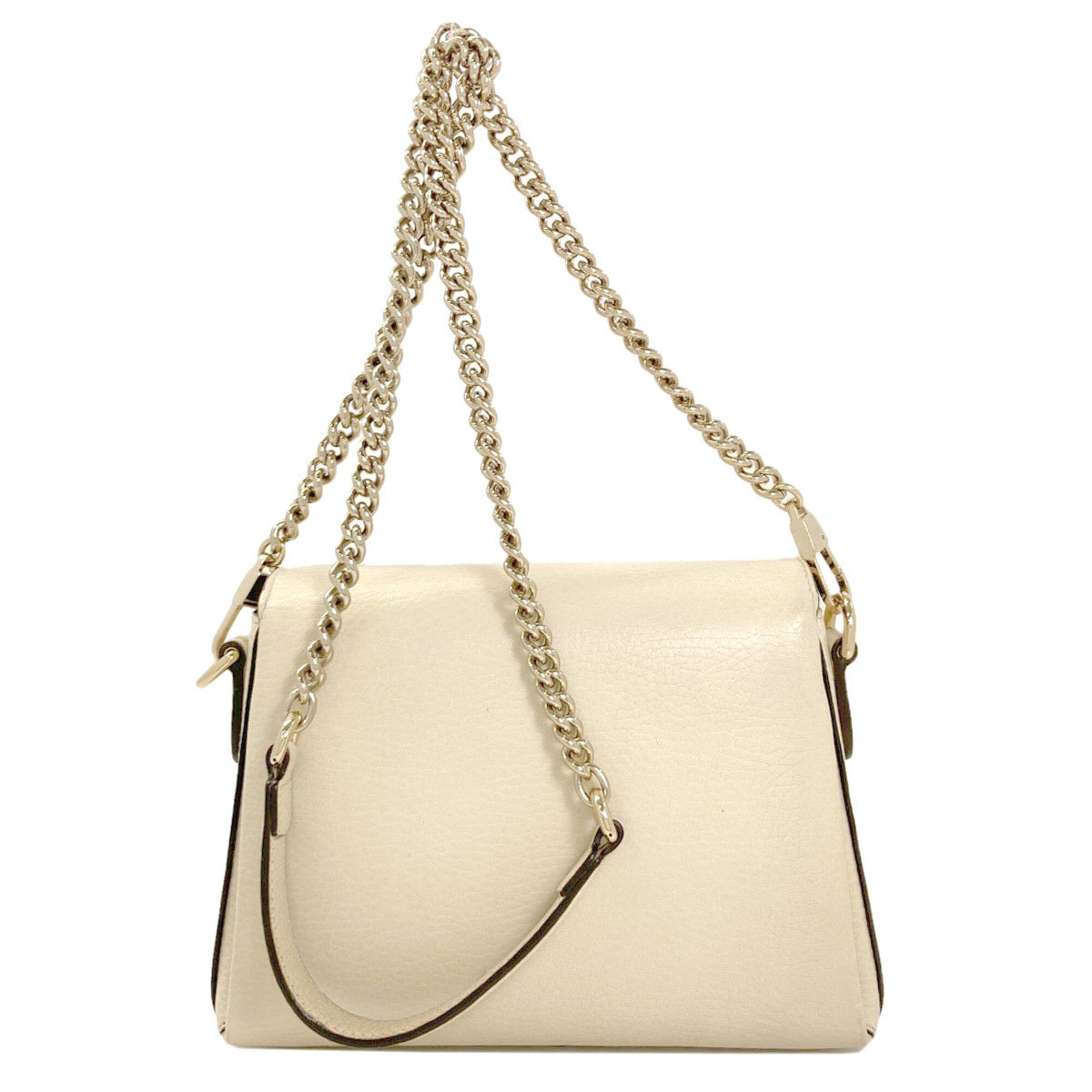 Gucci Ivory Leather Shoulder Bag (Pre-Owned)