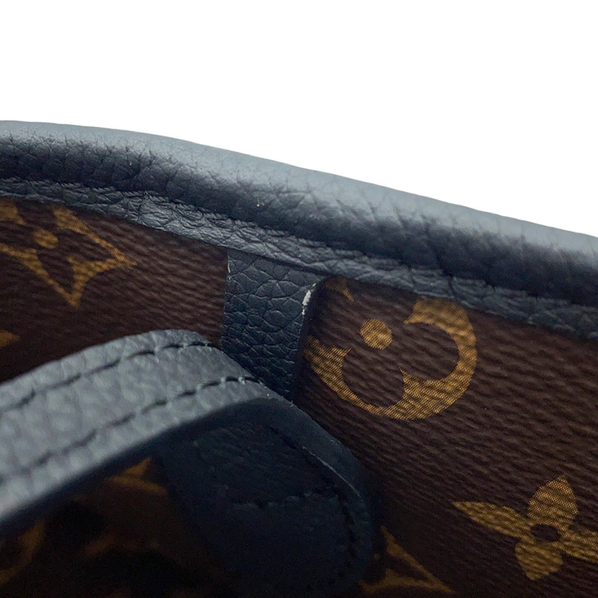 Louis Vuitton Monogram Black Noir Monogram Leather Handbag Tote Bag (Pre-Owned)