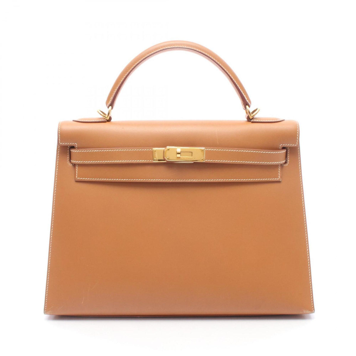 Hermes Brown Natural Chamonix Leather Handbag (Pre-Owned)