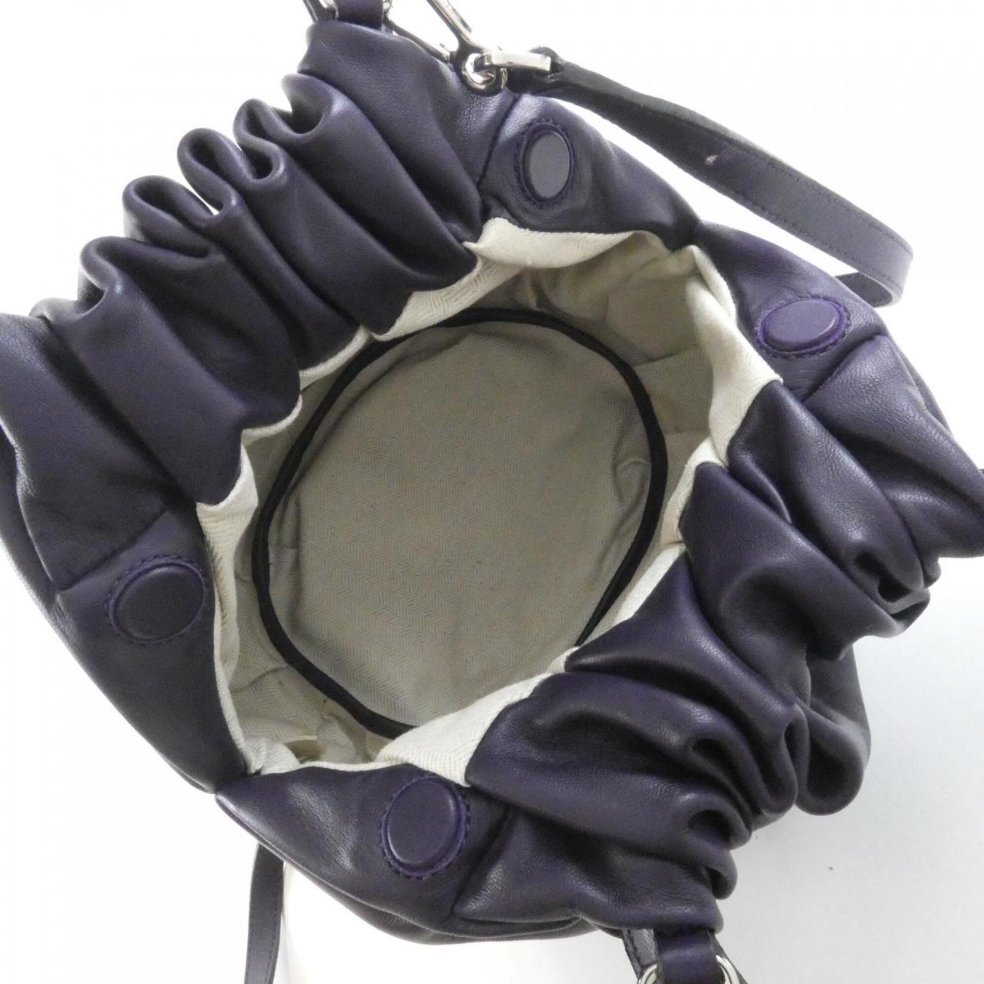 Loewe Purple Leather Handbag (Pre-Owned)