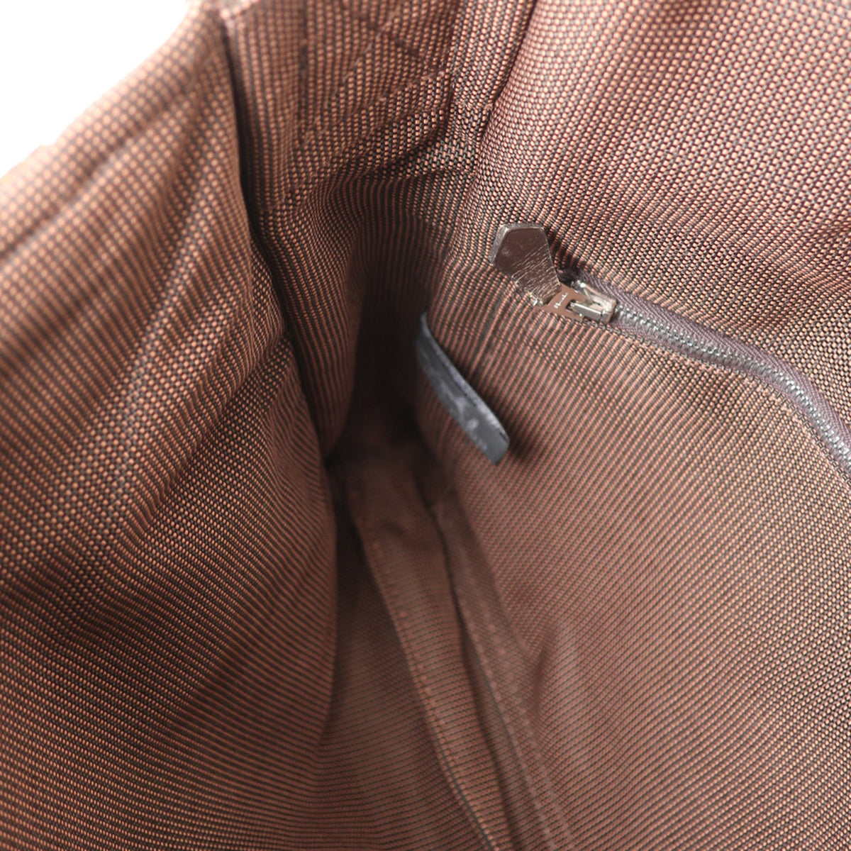 Hermes Her Line Brown Nylon Canvas Shoulder Bag (Pre-Owned)