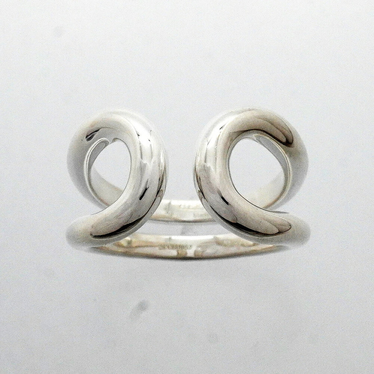Hermes Silver 925 Band Ring (Pre-Owned)