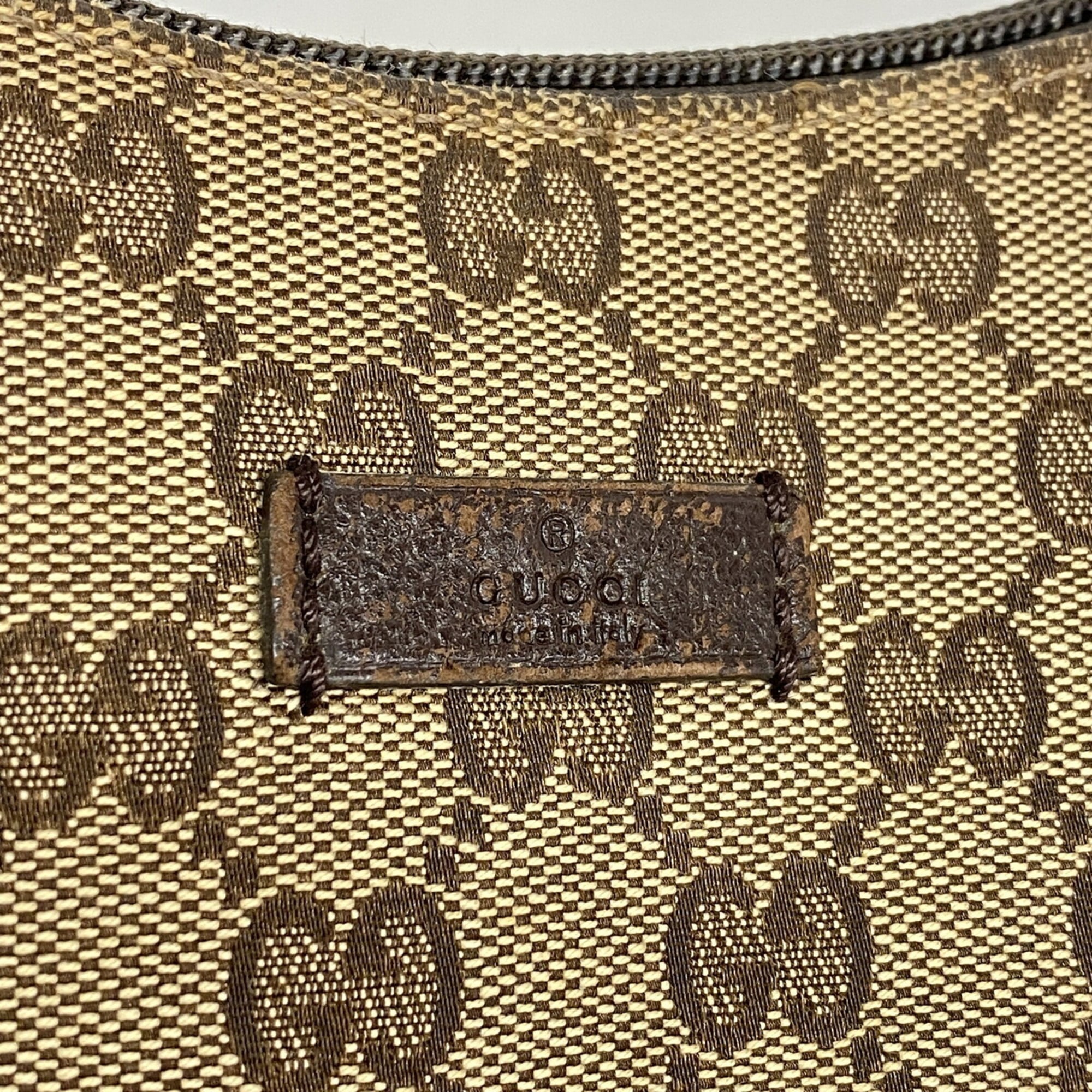 Gucci Brown Canvas Shoulder Bag (Pre-Owned)