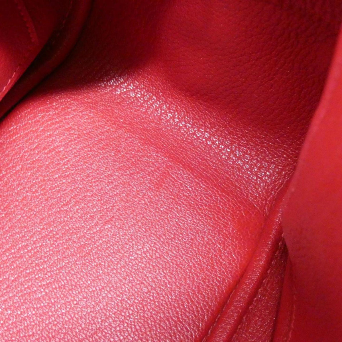 Hermes Rouge Vif Courchevel Leather Handbag (Pre-Owned)