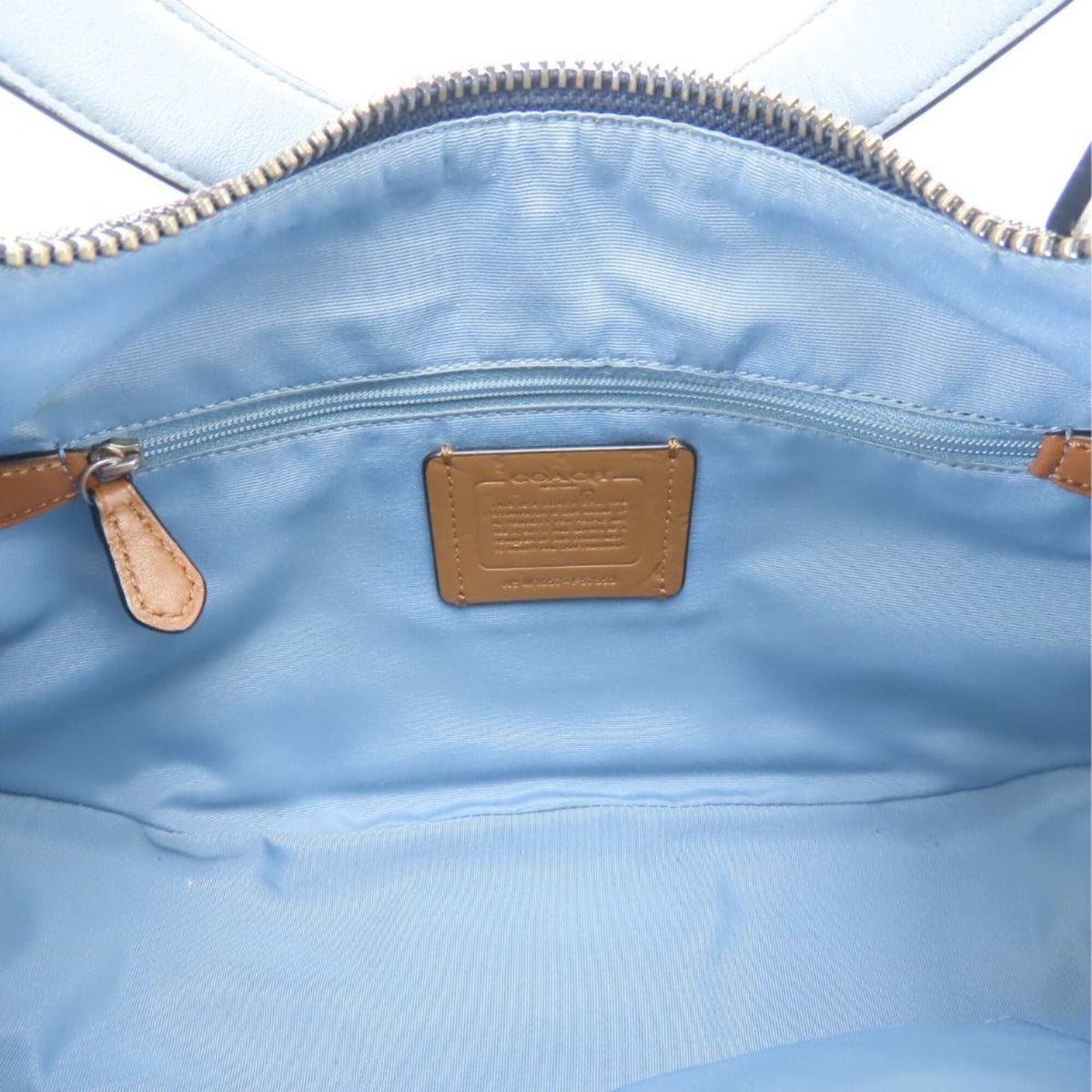 Coach Navy Signature Line Shoulder Bag (Pre-Owned)