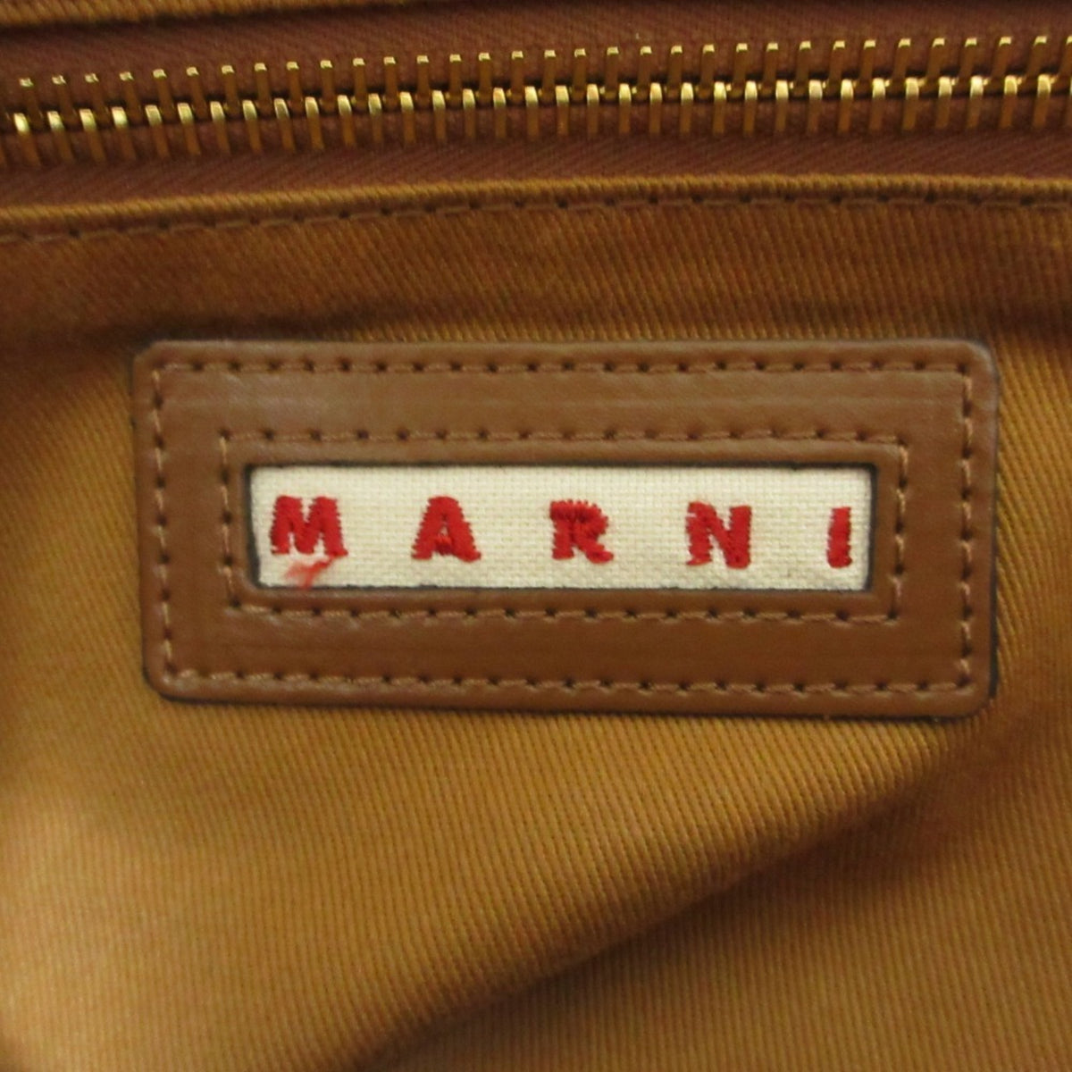 Marni Brown Cotton Handbag Shoulder Bag (Pre-Owned)