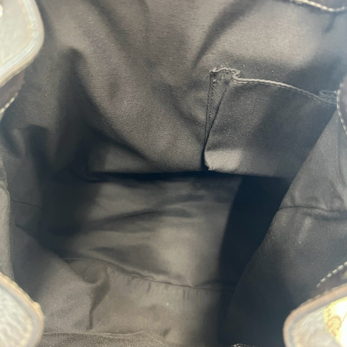 Gucci Brown Canvas Leather Backpack (Pre-Owned)