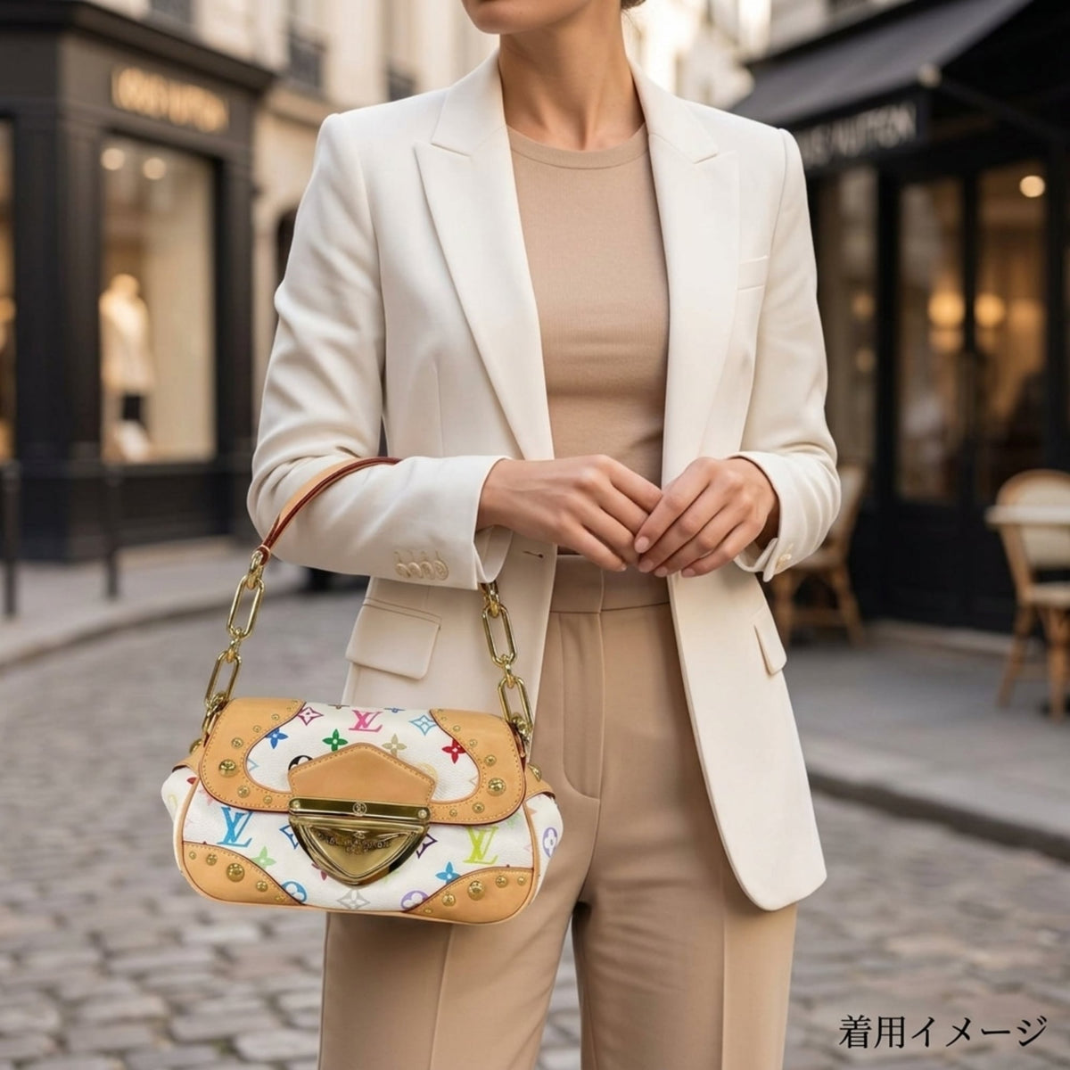 Louis Vuitton Monogram Multicolore Blanc White Monogram Multicolore Handbag Shoulder Bag Tote Bag (Pre-Owned)