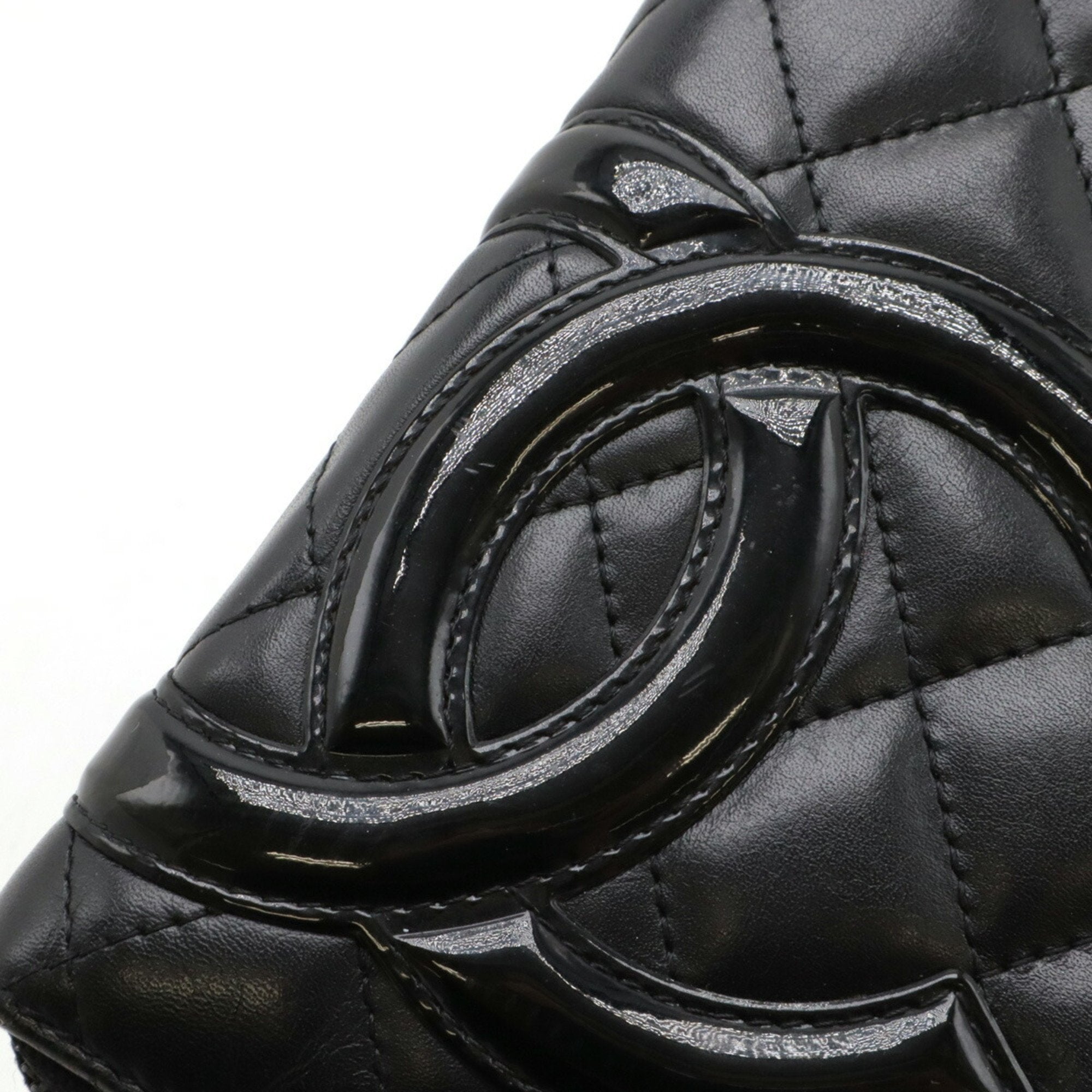 Chanel Black Pink Leather Long Wallet (Bi-Fold) (Pre-Owned)