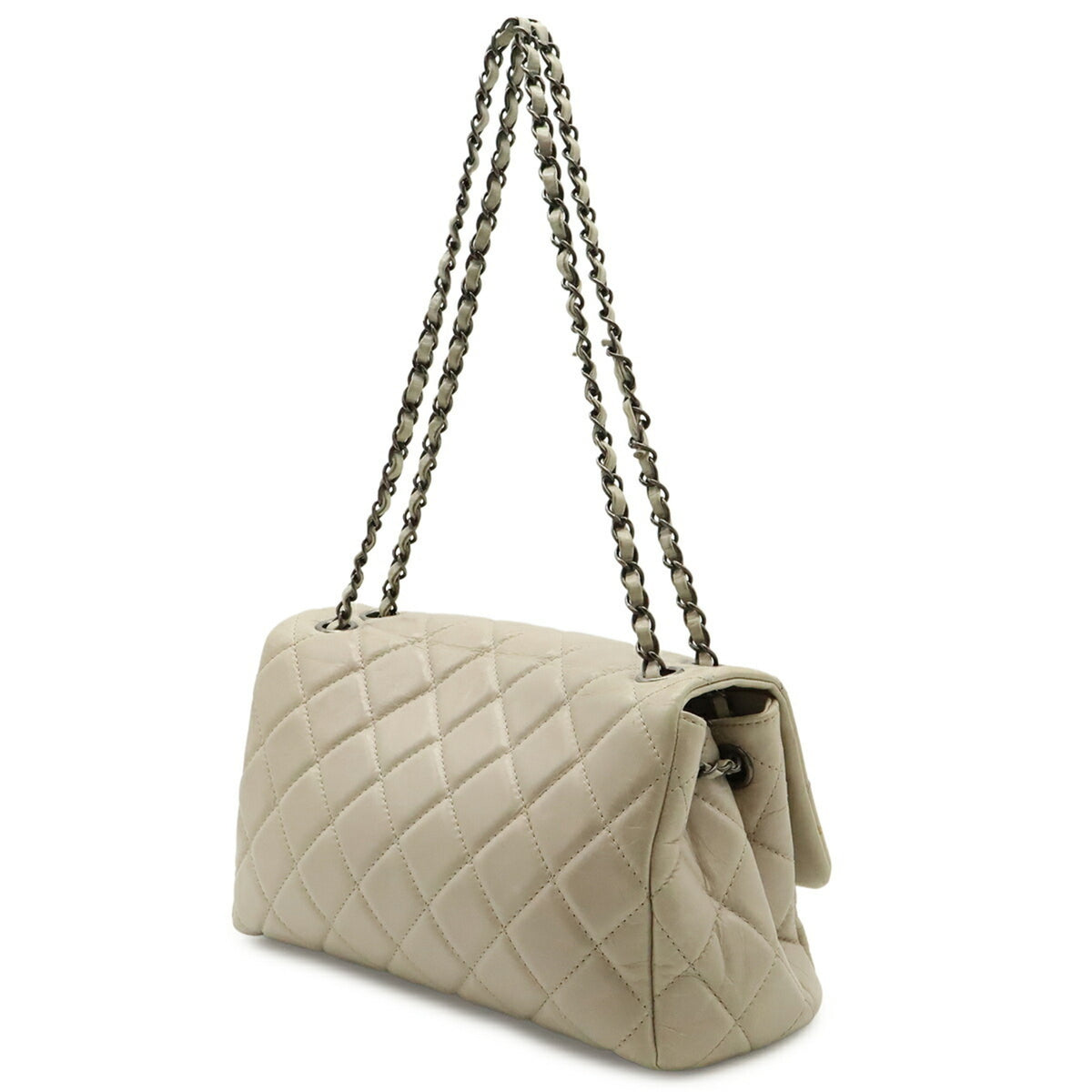 Chanel Matelasse Beige Sand Leather Shoulder Bag (Pre-Owned)