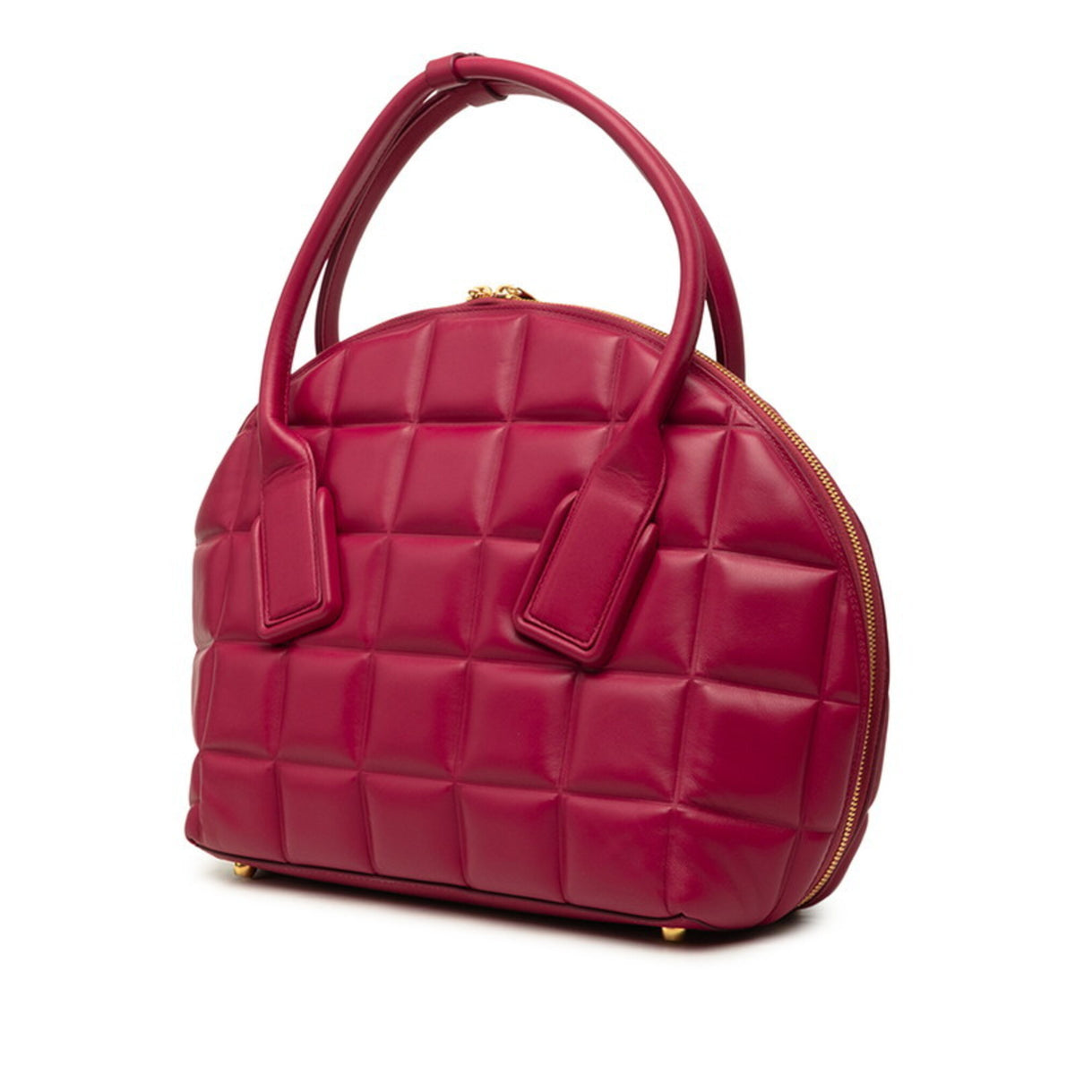Bottega Veneta Red Color Wine Leather Handbag Shoulder Bag (Pre-Owned)