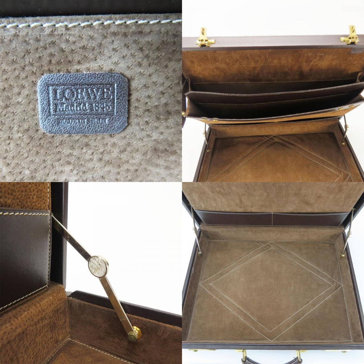 Loewe Beige Brown Leather Handbag (Pre-Owned)