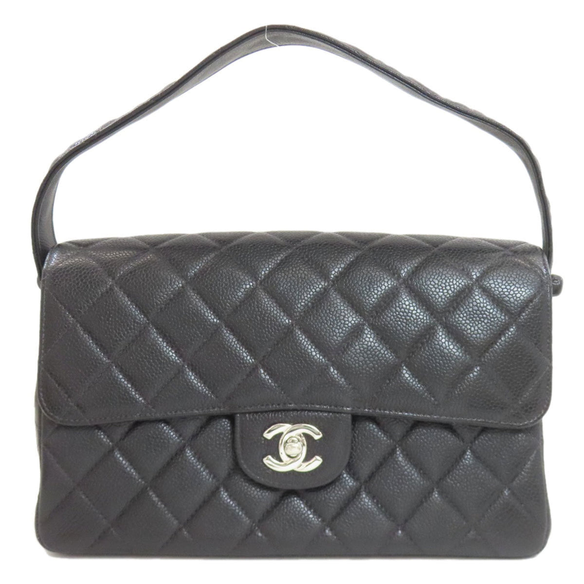 Chanel Black Leather Handbag (Pre-Owned)