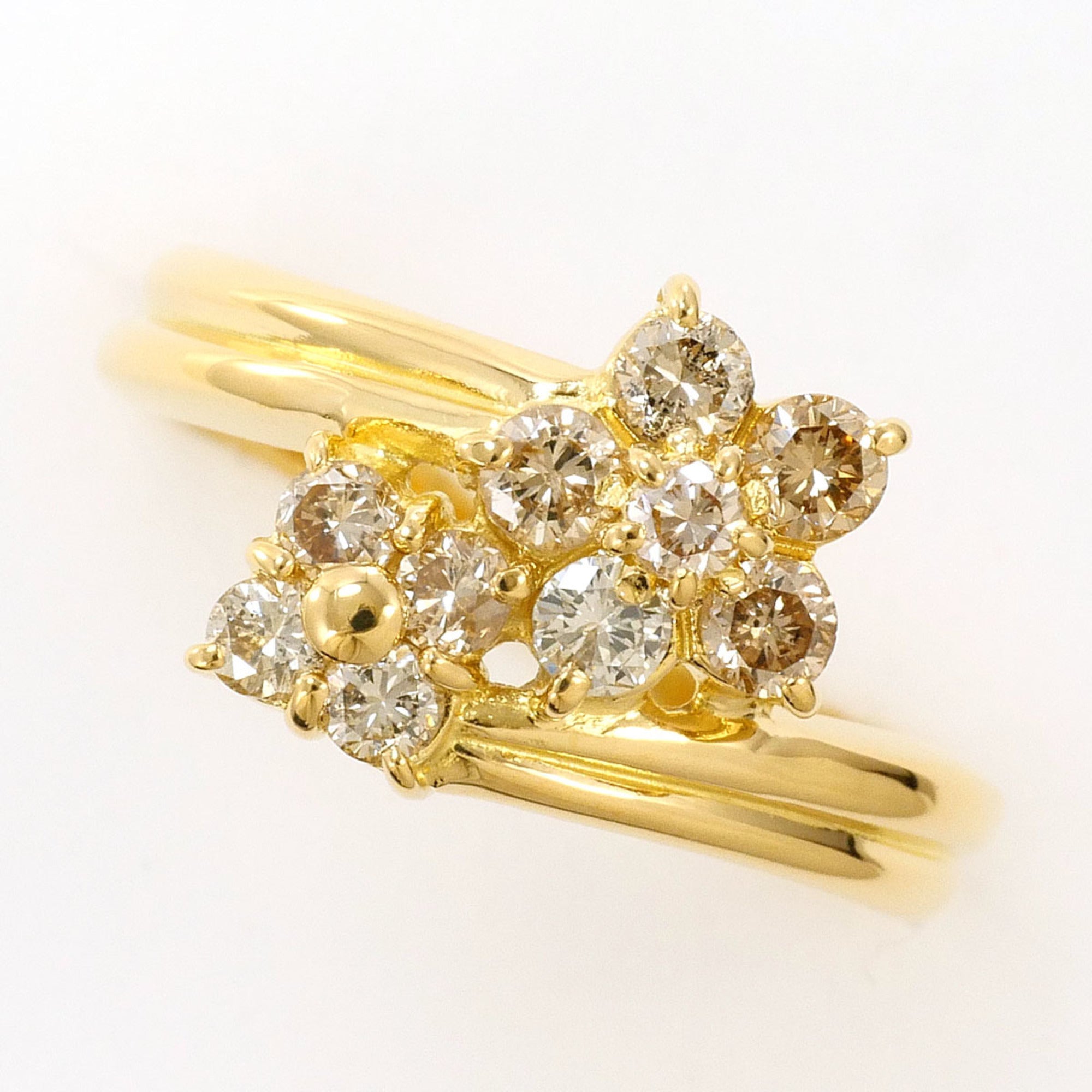 Unbranded Brown Yellow Gold Yellow Gold (18K) Band Ring (Pre-Owned)