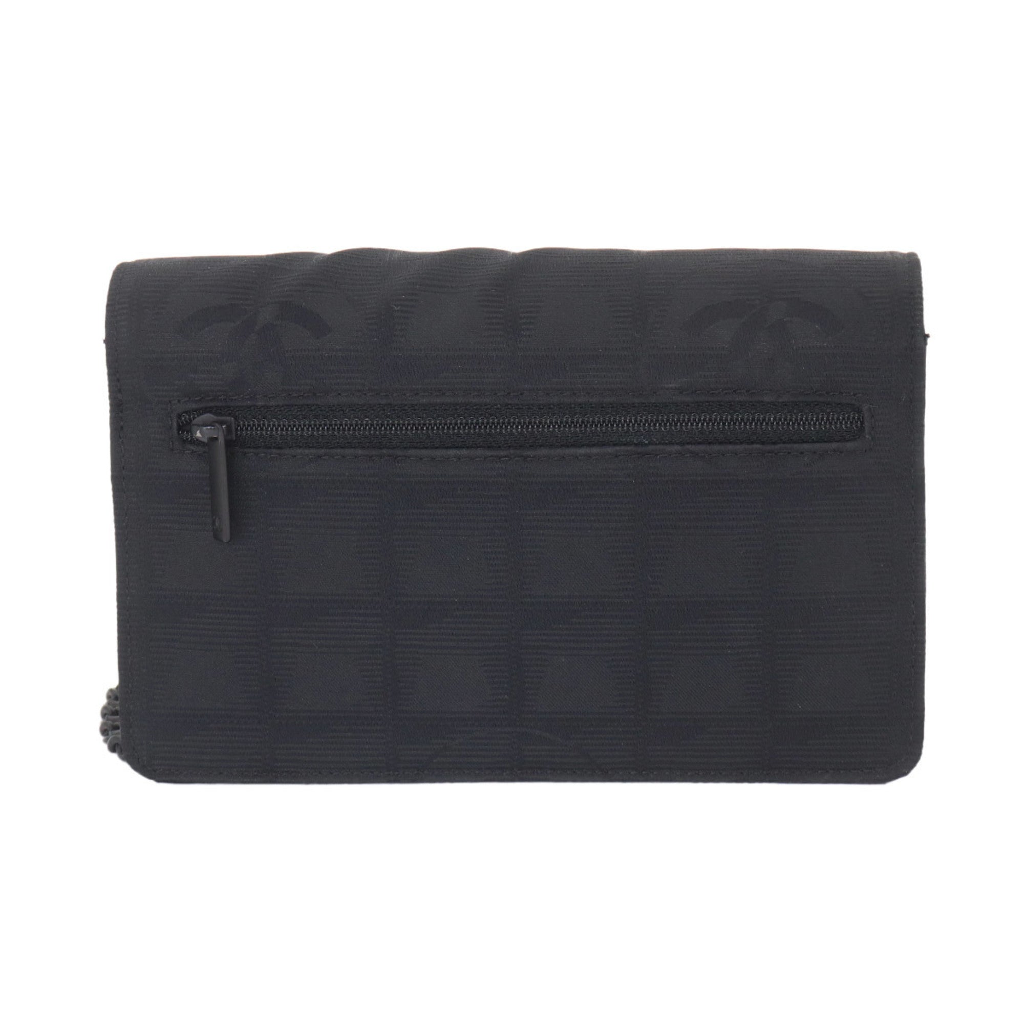 Chanel Black New Travel Line Chain/Shoulder Wallet (Pre-Owned)