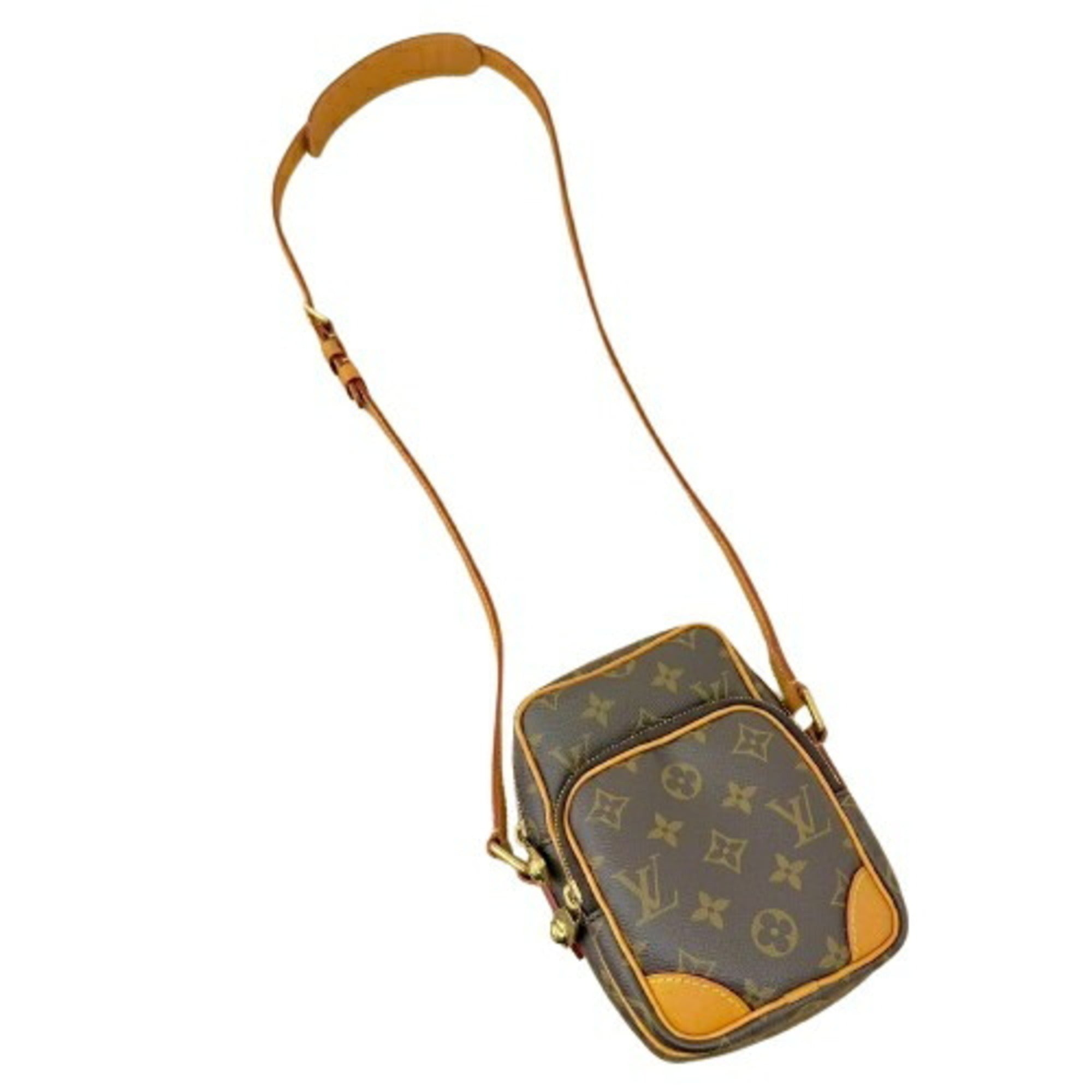 Louis Vuitton Monogram Brown Leather Shoulder Bag (Pre-Owned)