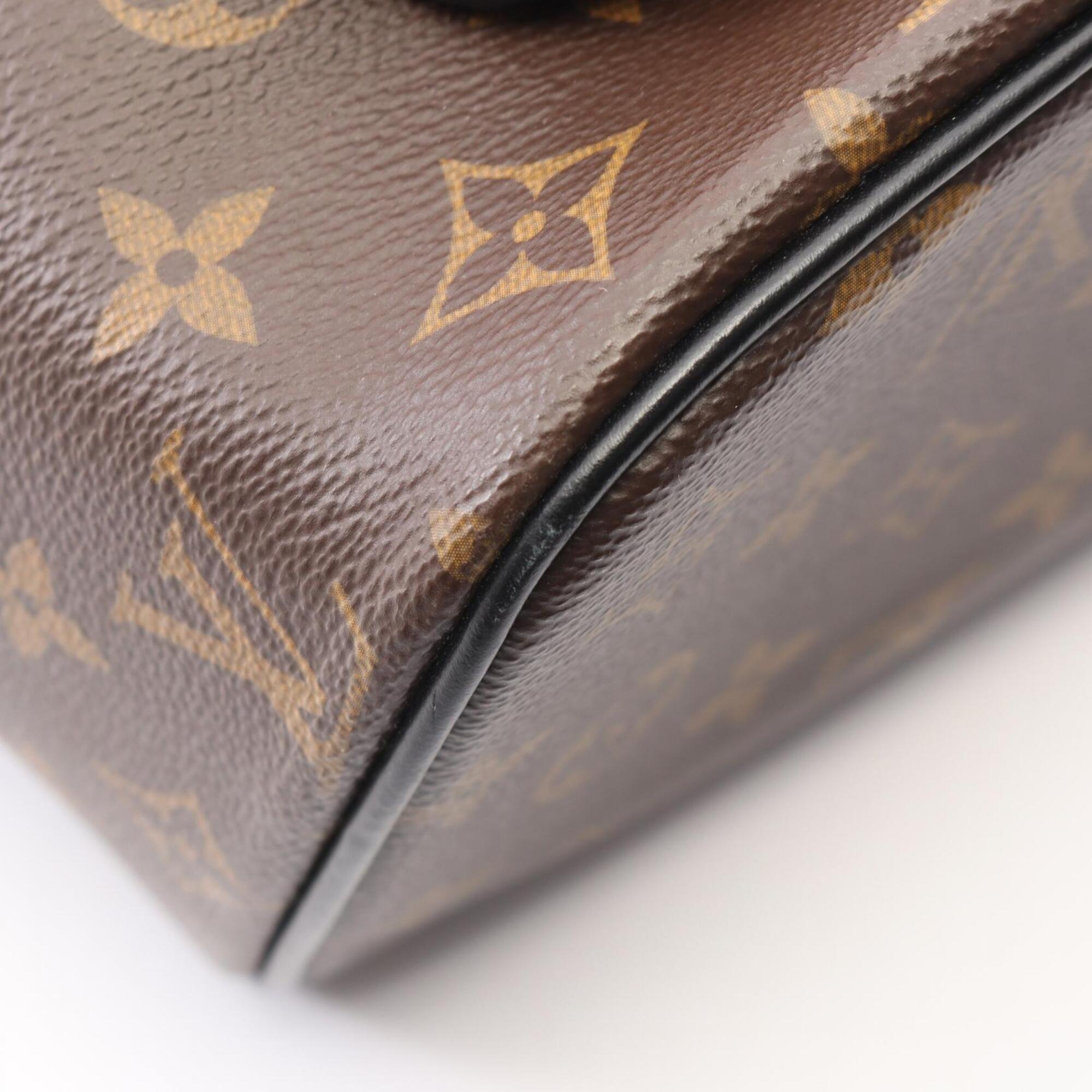 Louis Vuitton Black Brown Monogram Macassar Coated Canvas Leather Backpack (Pre-Owned)
