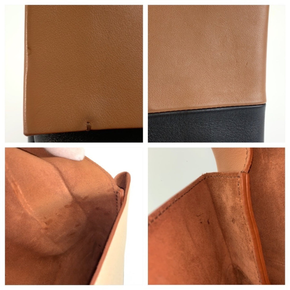 Celine Black Brown Leather Handbag (Pre-Owned)
