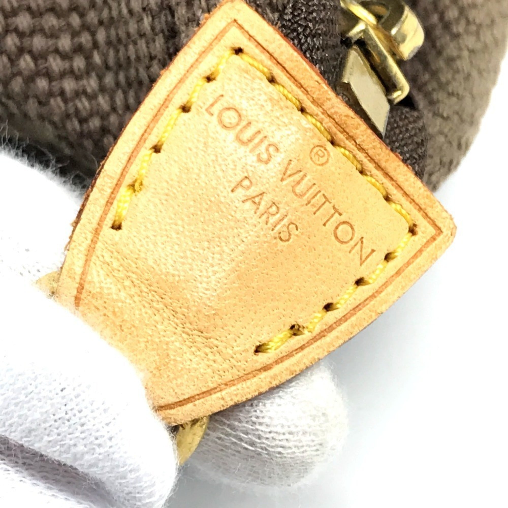 Louis Vuitton Brown Canvas Leather Shoulder Bag Tote Bag (Pre-Owned)