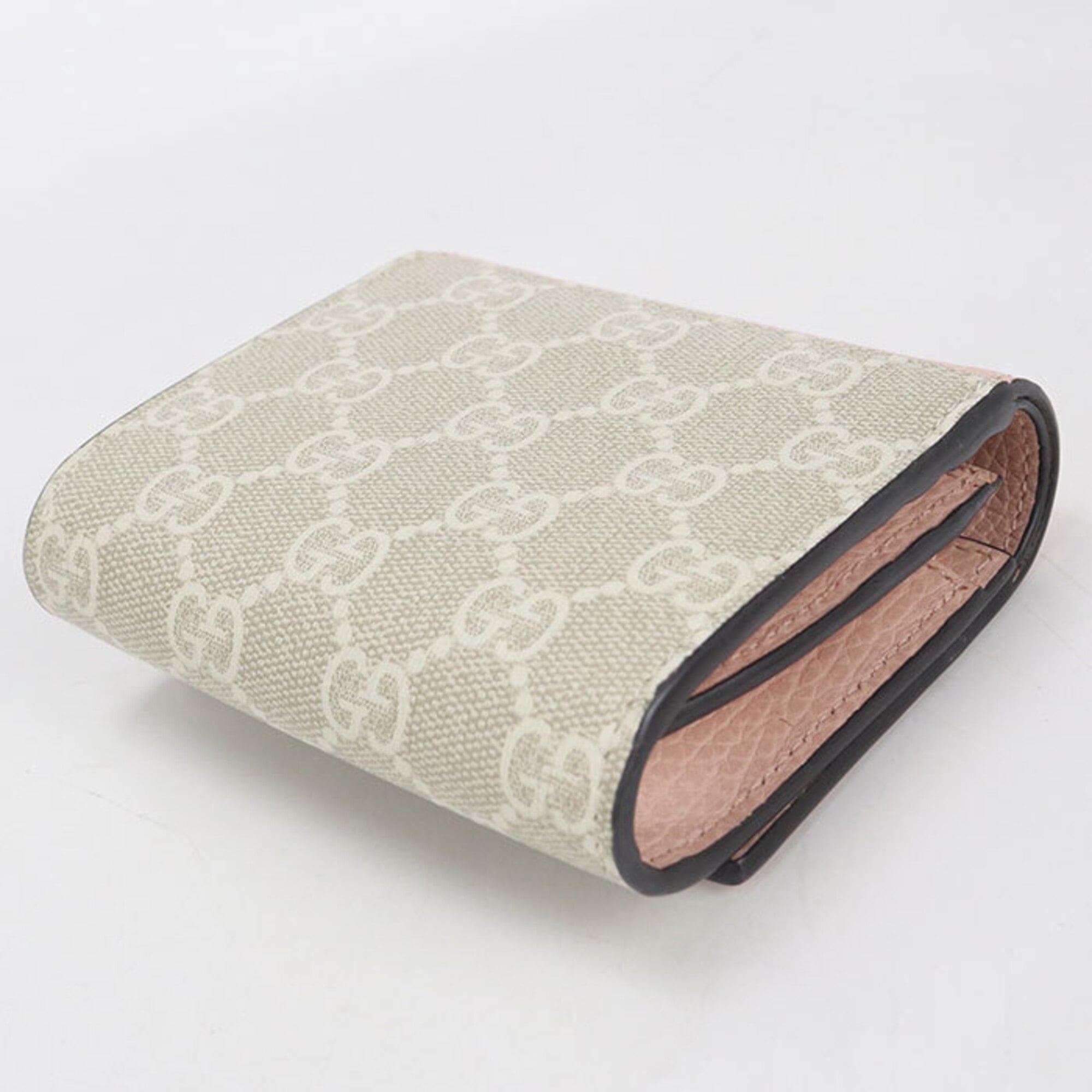 Gucci Pink Gg Supreme Wallet (Bi-Fold) (Pre-Owned)
