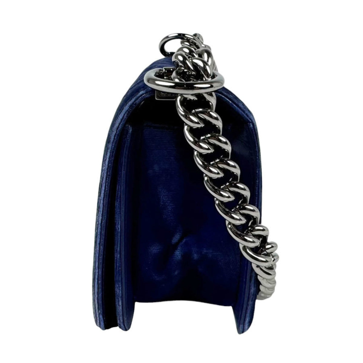 Chanel Blue Velvet Shoulder Bag (Pre-Owned)